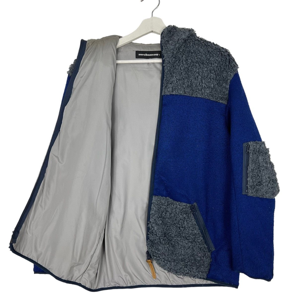 🔥 MERCIBEAUCOUP ISSEY MIYAKE BOA FLEECE BOMBER STYLE JACKET