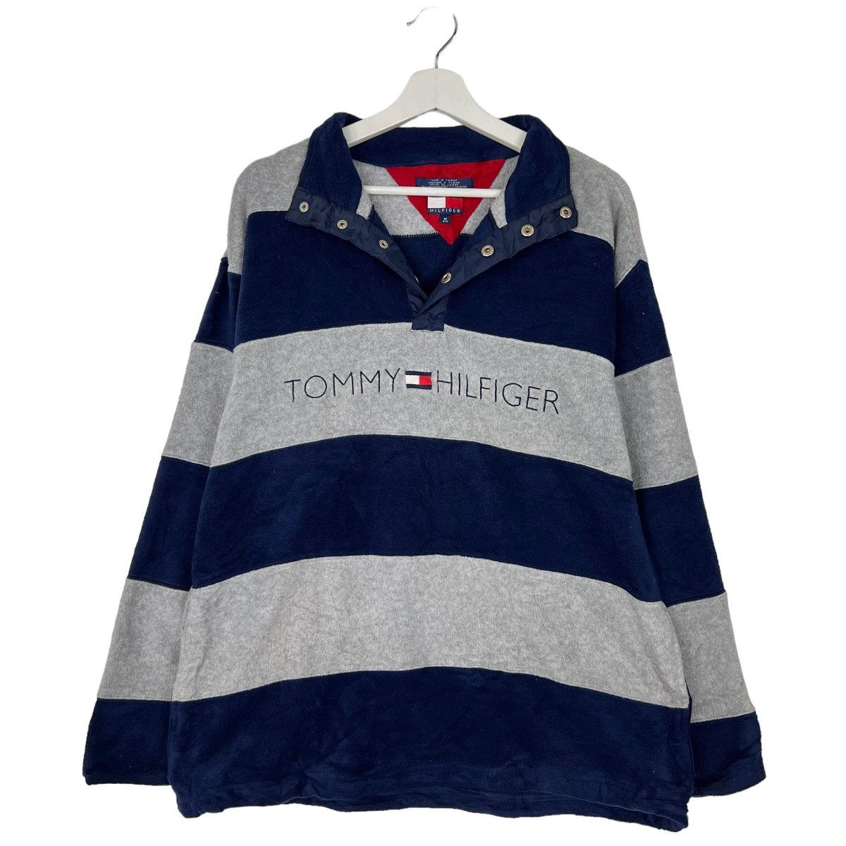 Tommy Hilfiger 🔥 VINTAGE 90s TOMMY HILFIGER FLEECE PRISONER STYLE Size US M / EU 48-50 / 2 - 6 Thumbnail