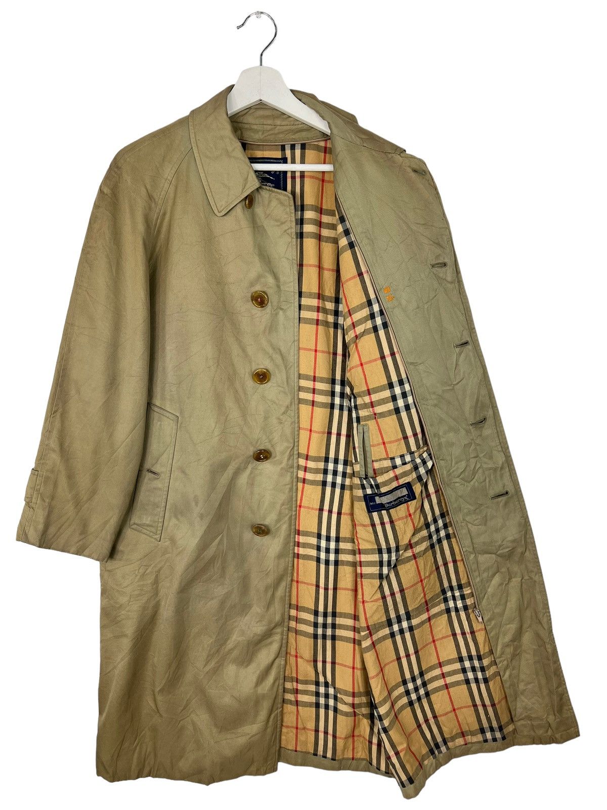 Burberry 🔥 VINTAGE BURBERRY'S TRENCHCOAT NOVA CHECK LINER Size US M / EU 48-50 / 2 - 1 Thumbnail