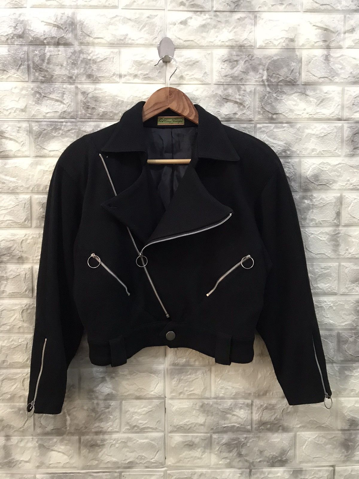 image of Corse Vanezia Italy Crop Jacket in Black, Men's (Size Small)
