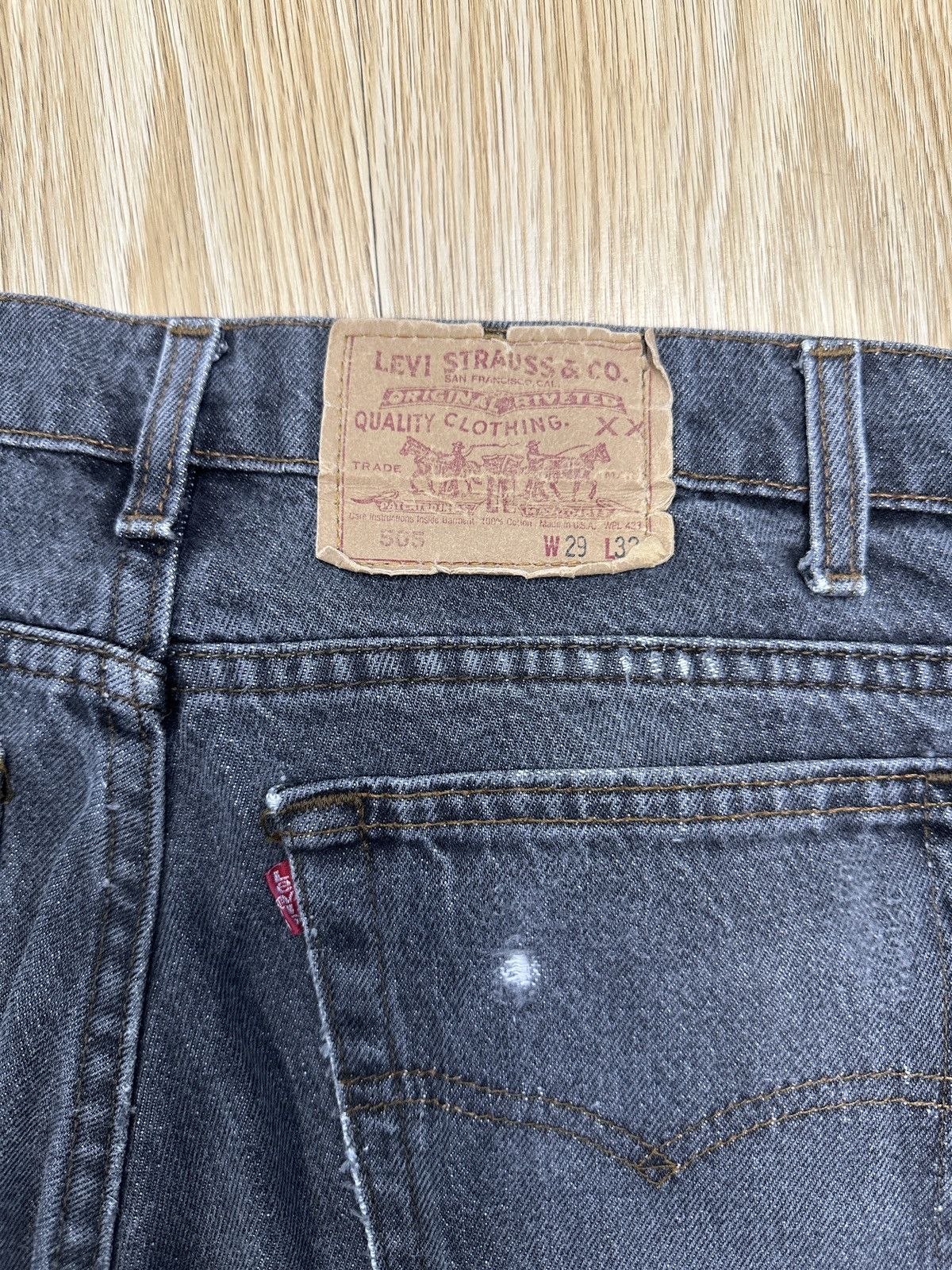 Vintage Levis 505 USA 1998 Grey Denim J502