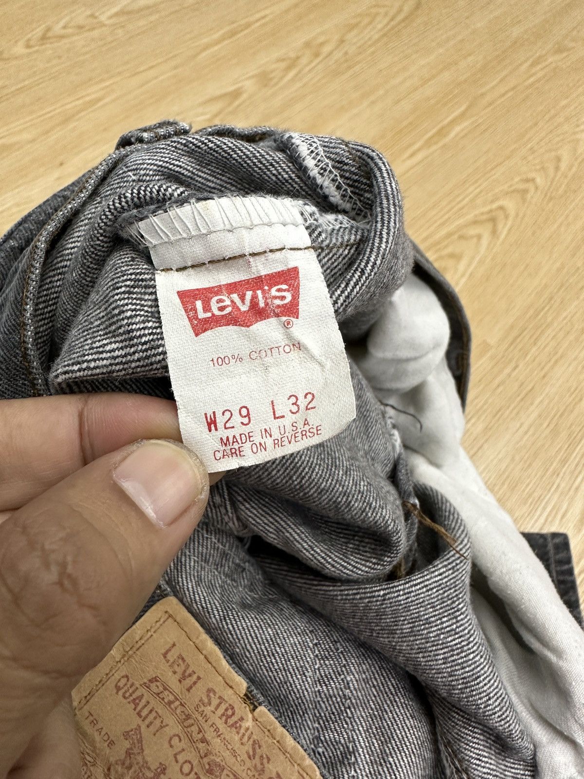Vintage Levis 505 USA 1998 Grey Denim J502