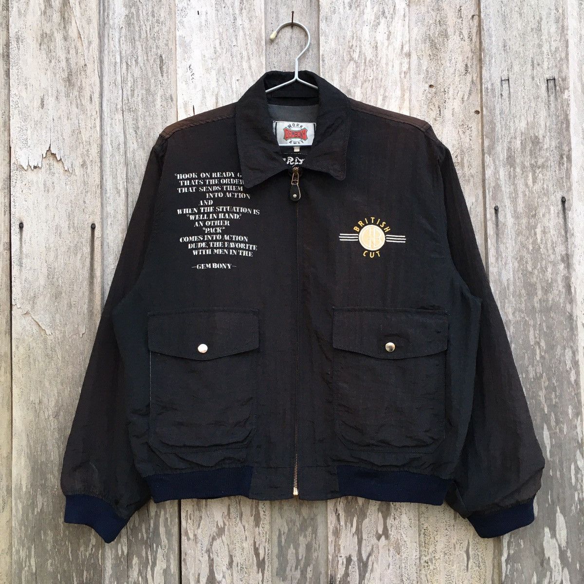 Japanese Brand × Vintage Vintage Gembony Work Away Zip Up Jacket Big Logo Size US L / EU 52-54 / 3 - 2 Thumbnail