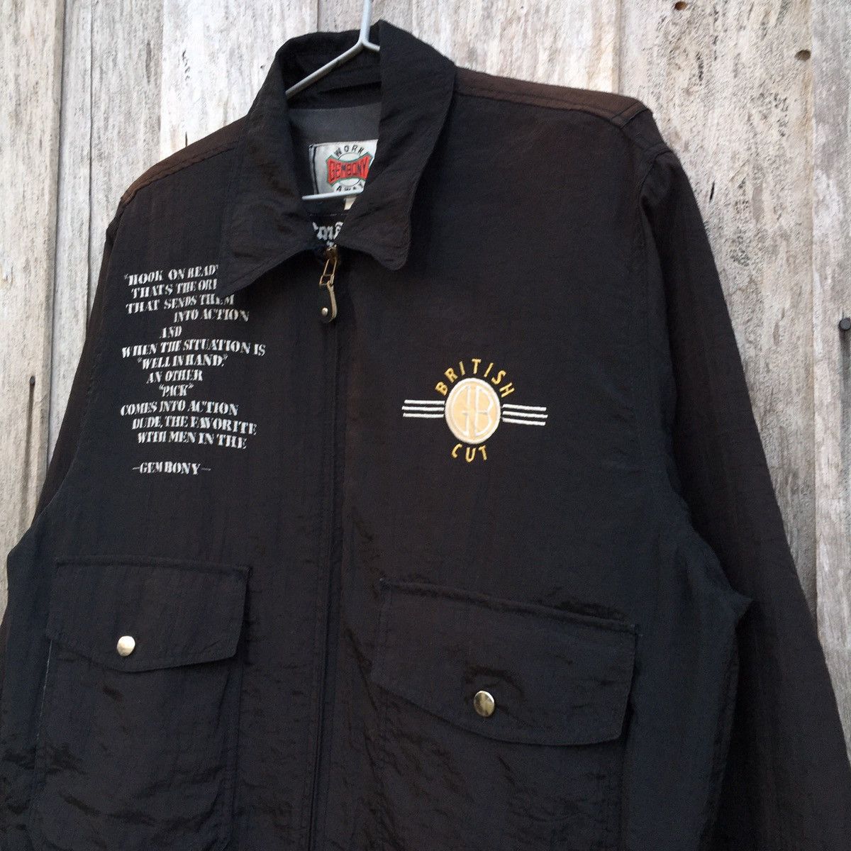 Japanese Brand × Vintage Vintage Gembony Work Away Zip Up Jacket Big Logo Size US L / EU 52-54 / 3 - 4 Thumbnail