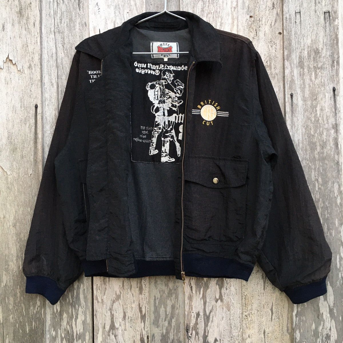 Japanese Brand × Vintage Vintage Gembony Work Away Zip Up Jacket Big Logo Size US L / EU 52-54 / 3 - 1 Thumbnail