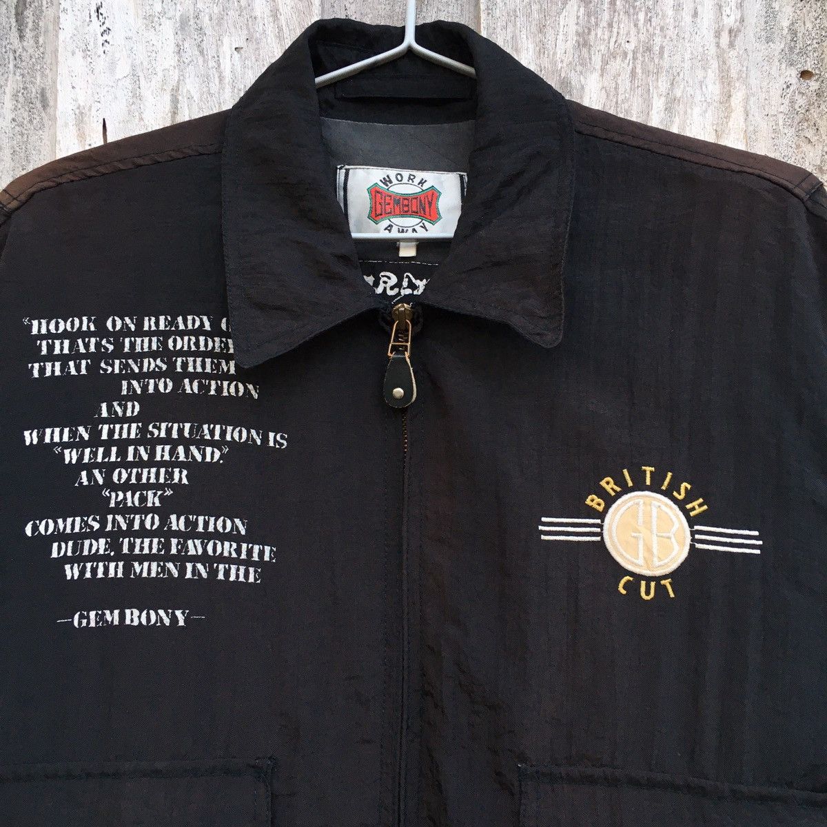 Japanese Brand × Vintage Vintage Gembony Work Away Zip Up Jacket Big Logo Size US L / EU 52-54 / 3 - 3 Thumbnail