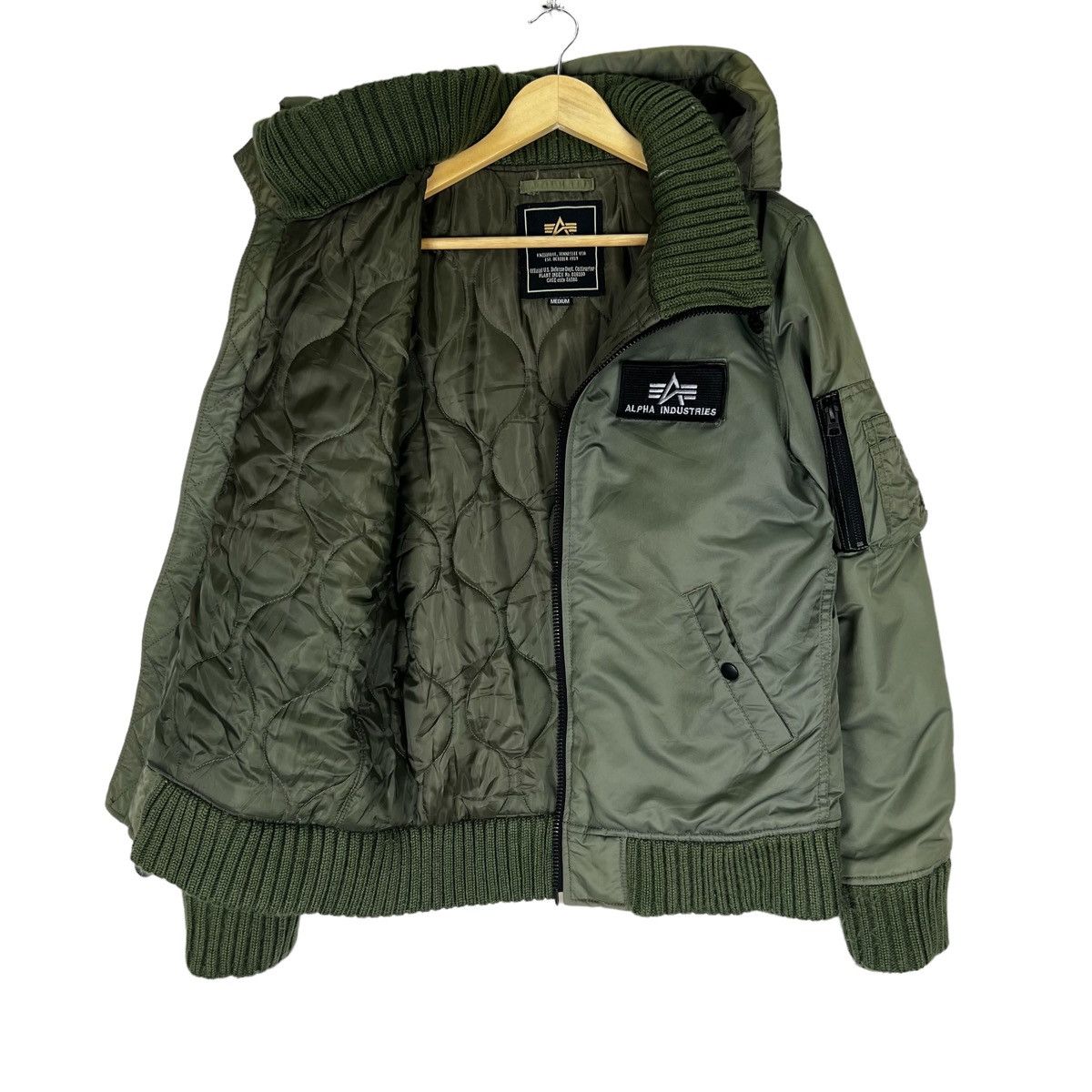 Alpha Industries 🔥ALPHA INDUSTRIES HOODIE BOMBER JACKET Size M / US 6-8 / IT 42-44 - 6 Thumbnail