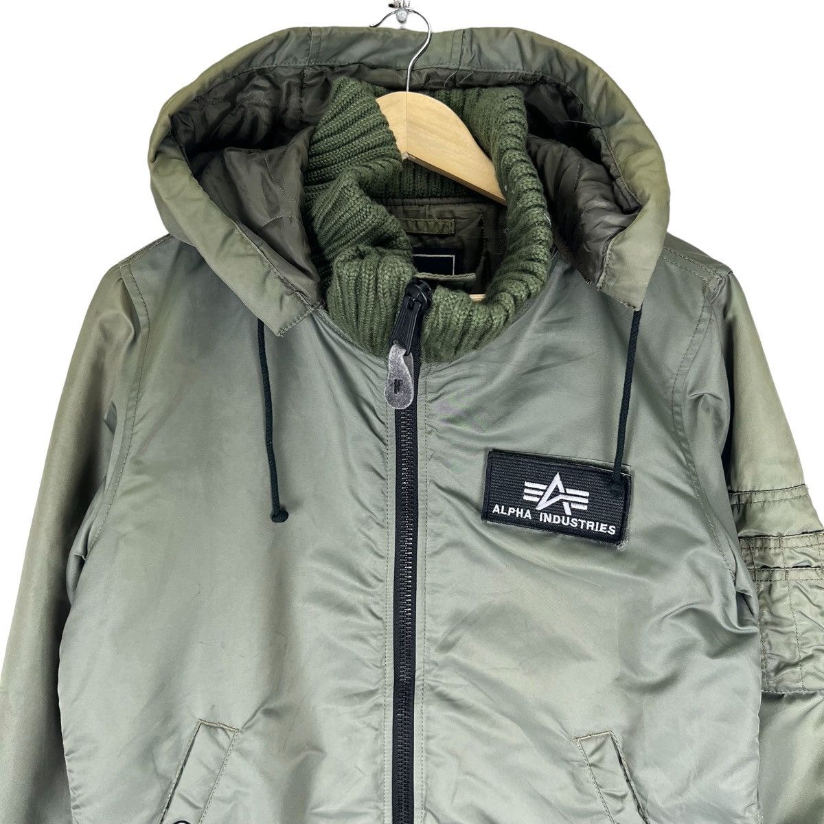 Alpha Industries 🔥ALPHA INDUSTRIES HOODIE BOMBER JACKET Size M / US 6-8 / IT 42-44 - 2 Thumbnail
