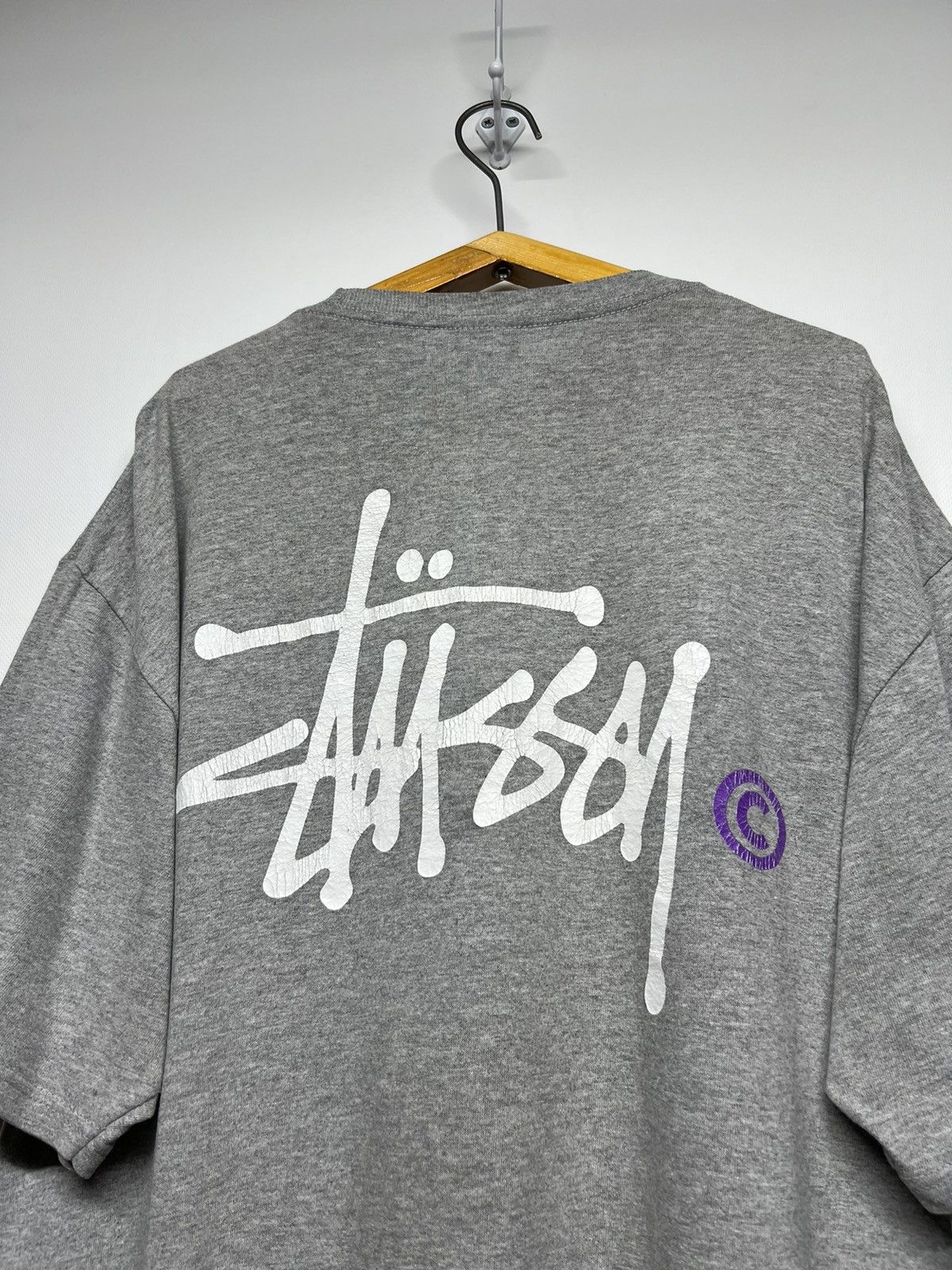 Stussy Vintage Y2k Stussy 🩶 Big Logo T-Shirt 00’s Size US L / EU 52-54 / 3 - 4 Thumbnail