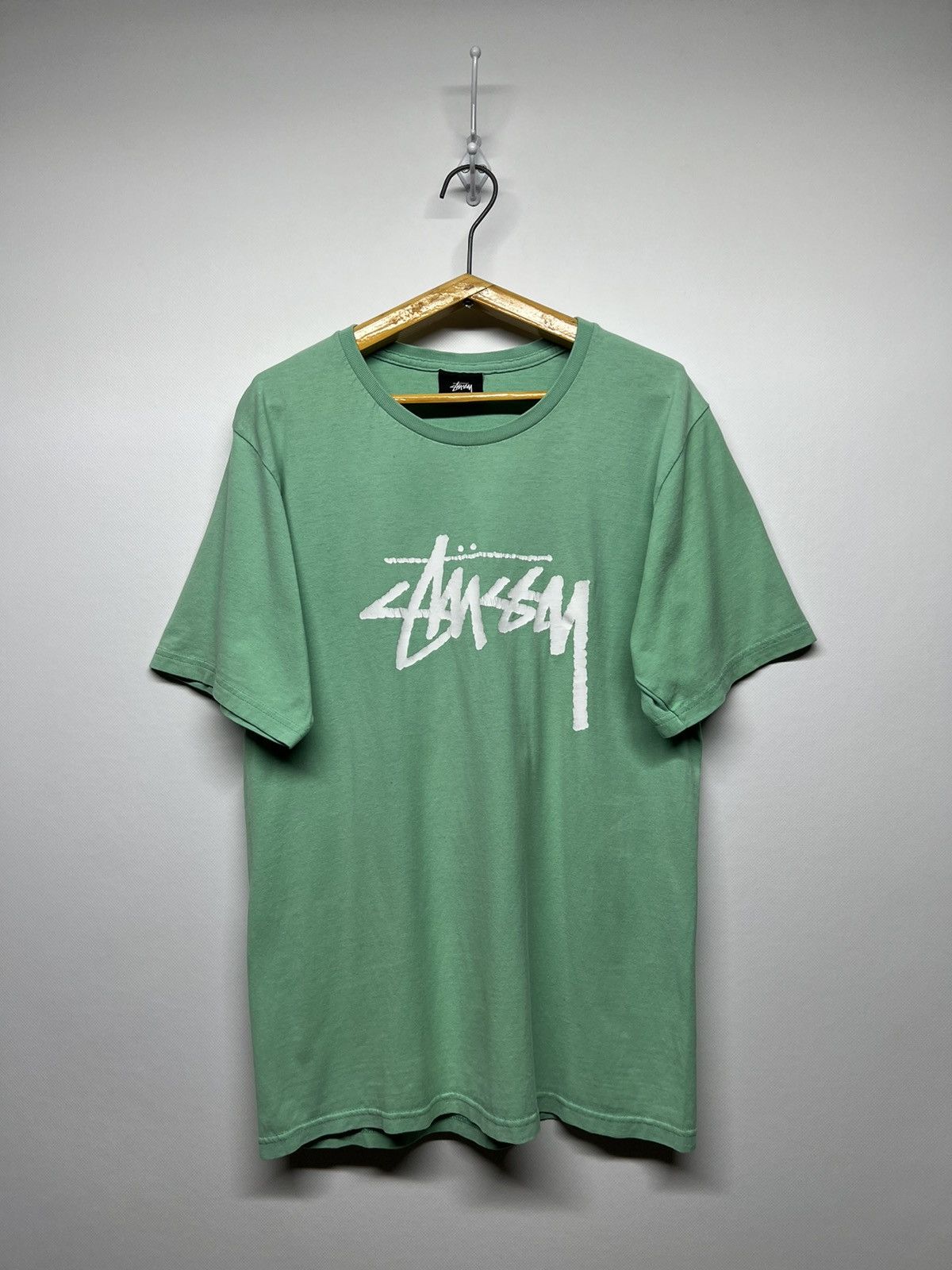 Stussy Vintage Y2k Stussy 💚 Spell Out Big Logo T-Shirt 00’s Size US S / EU 44-46 / 1 - 1 Thumbnail