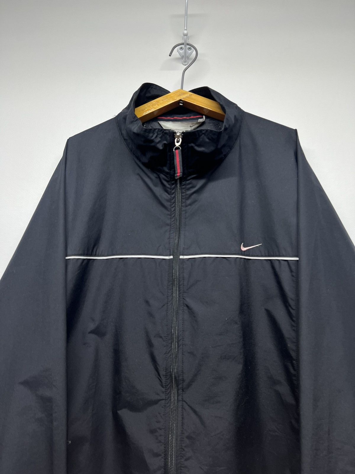 Nike × Vintage Vintage Y2k Nike Mini Swoosh Track Drill Jacket 00’s Size US XXL / EU 58 / 5 - 1 Thumbnail