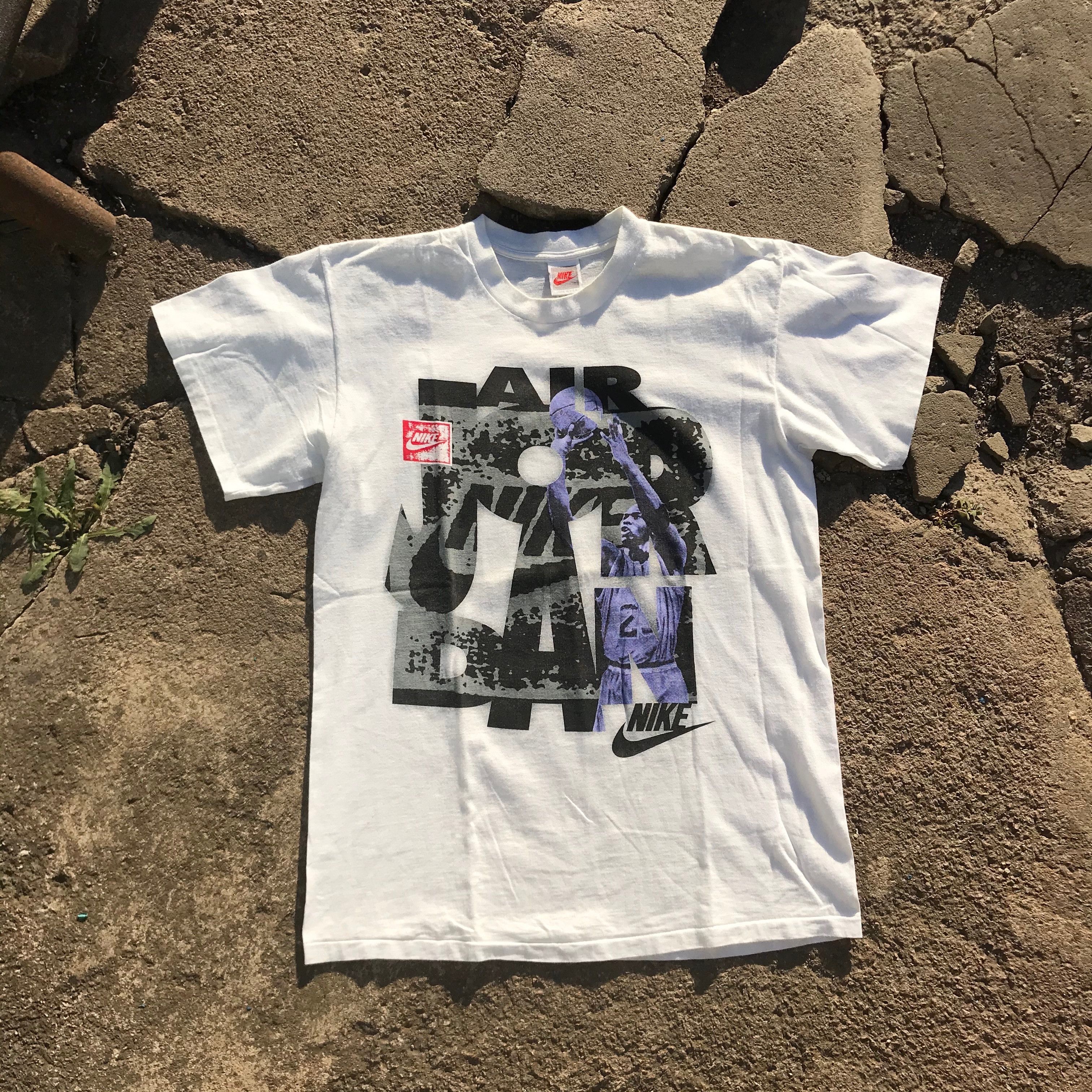 image of Made In USA x Nike OG Air Jordan Vintage T-Shirt 1980-1990S in White, Men's (Size Large)