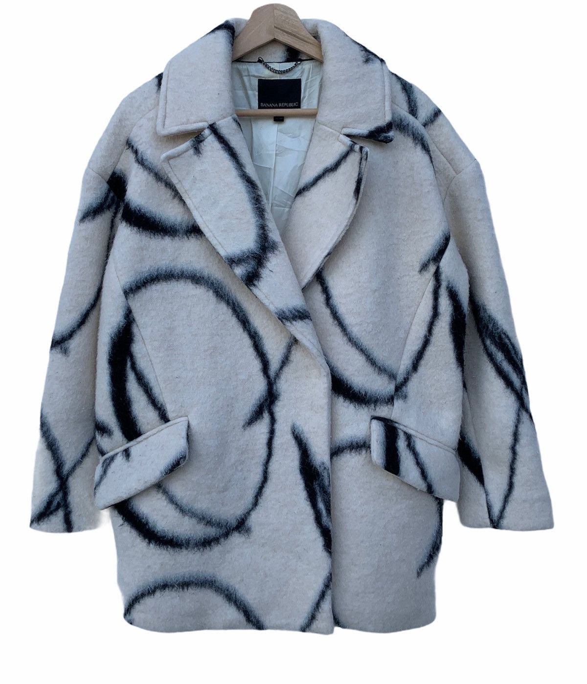 image of Archival Clothing x Banana Republic Wool Mohair Celebrities Hollywood Jacket in Cream (Size Medium)