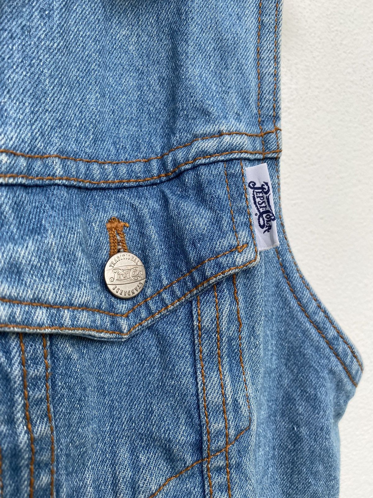 Coca Cola × Vintage G8 🔥RARE PEPSI-COLA DENIME VEST STYLE Size US S / EU 44-46 / 1 - 5 Thumbnail