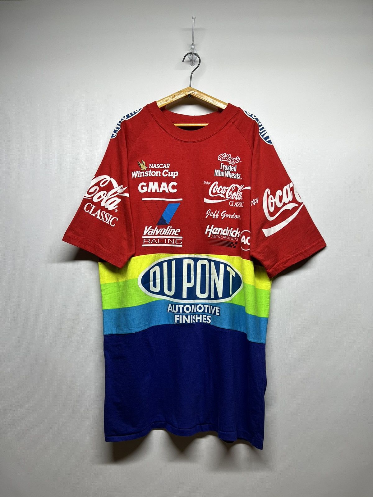 NASCAR Vintage Rare NASCAR Racing Winston Cup Du Point T-Shirt 90’s Size US XL / EU 56 / 4 - 2 Thumbnail