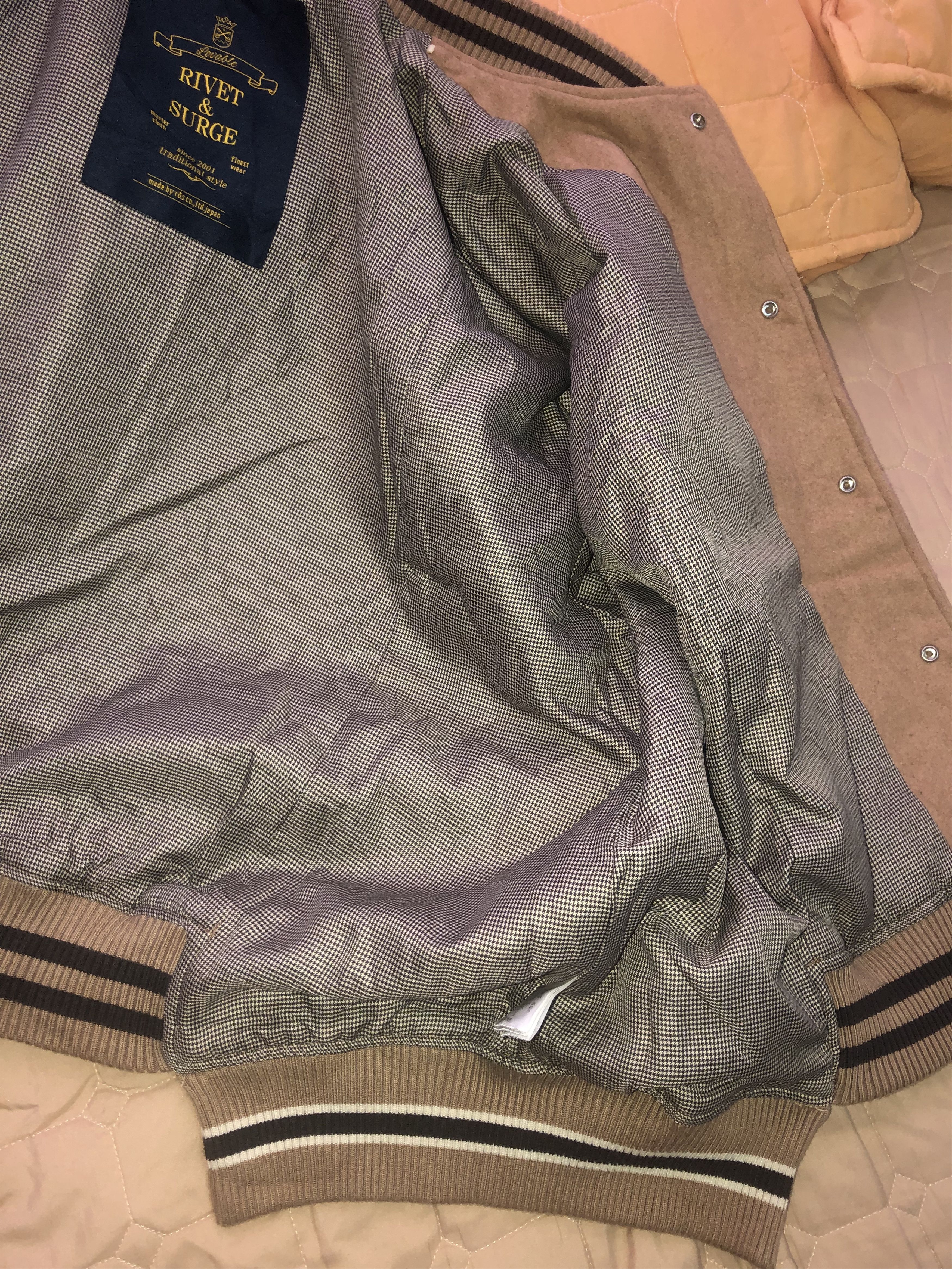 Japanese Brand COFFEE LOVERS UNIQUE HEM TAIL WIDE LOOSE VARSITY JACKET Size US L / EU 52-54 / 3 - 15 Thumbnail