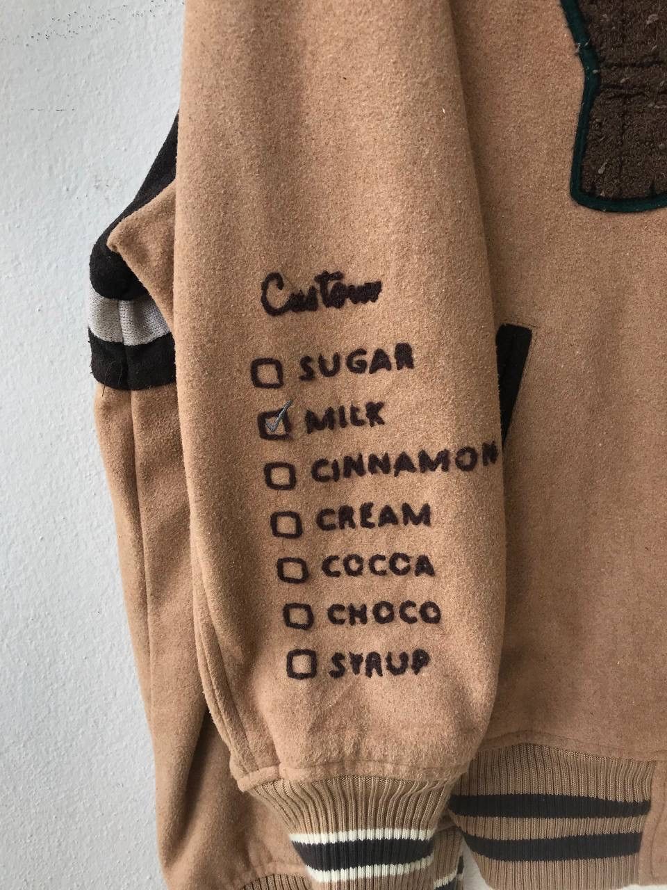 Japanese Brand COFFEE LOVERS UNIQUE HEM TAIL WIDE LOOSE VARSITY JACKET Size US L / EU 52-54 / 3 - 7 Thumbnail