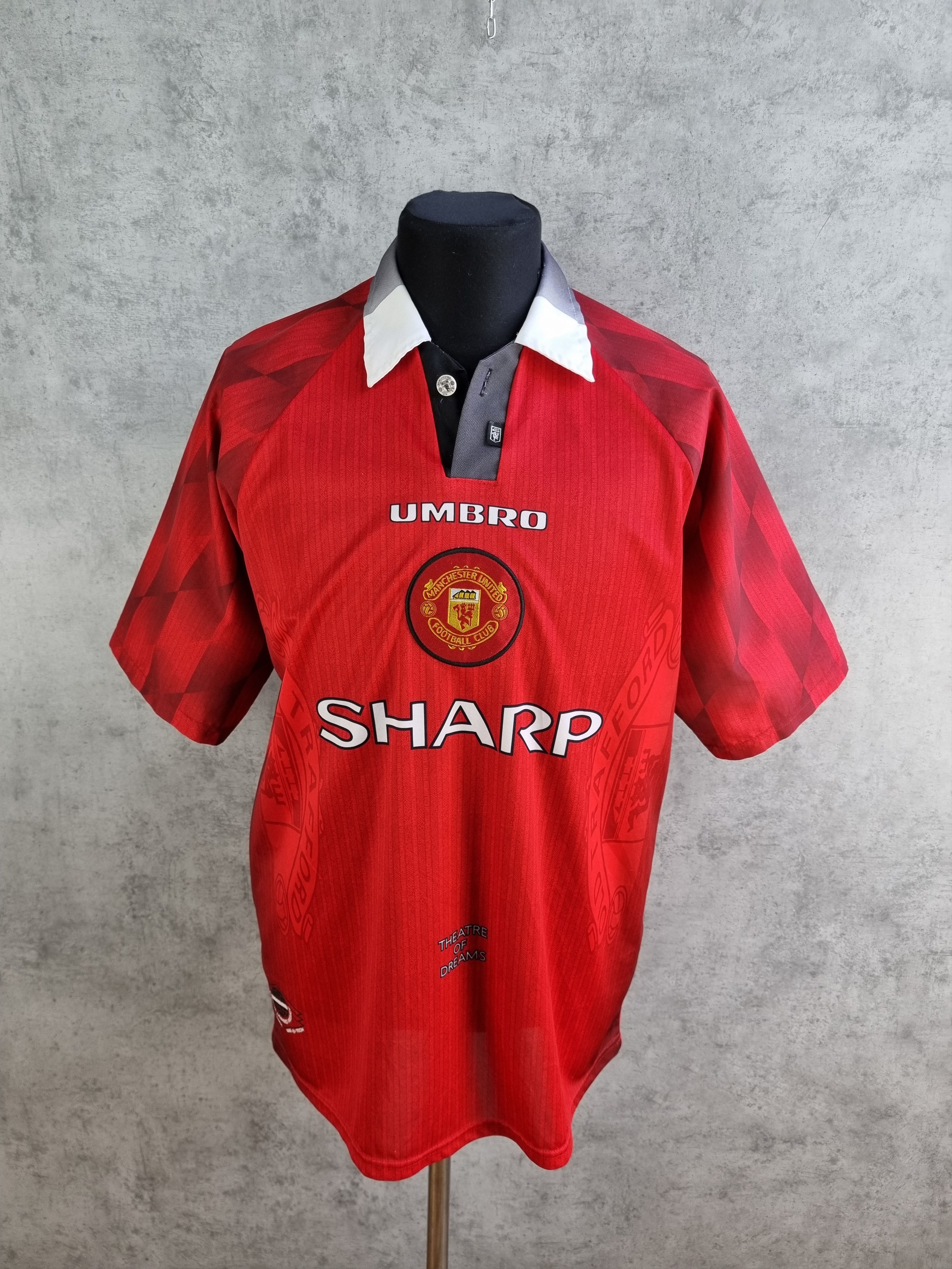 Umbro 90s Rare Manchester United Jersey Vintage UMBRO Size US L / EU 52-54 / 3 - 3 Thumbnail