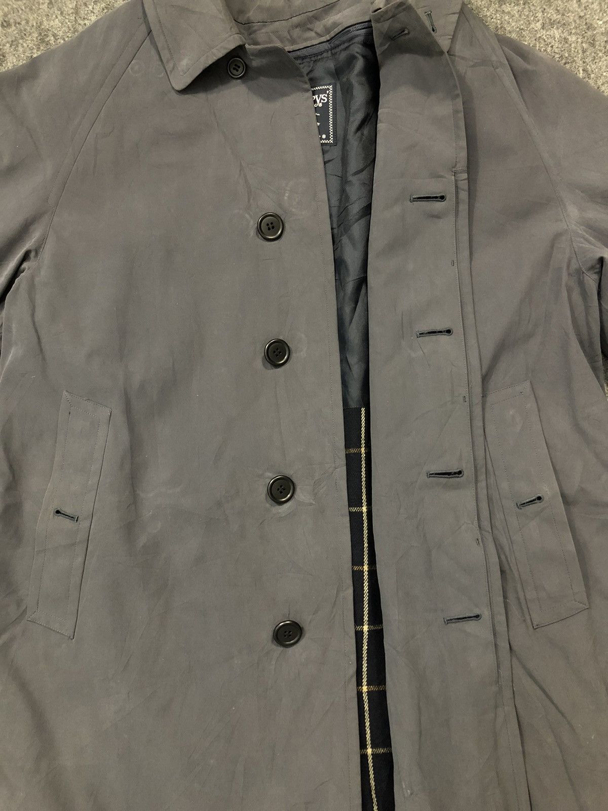 Burberry × Designer Hype 90s Burberrys London Trench Coat Parka Jacket Checked Size US L / EU 52-54 / 3 - 4 Thumbnail