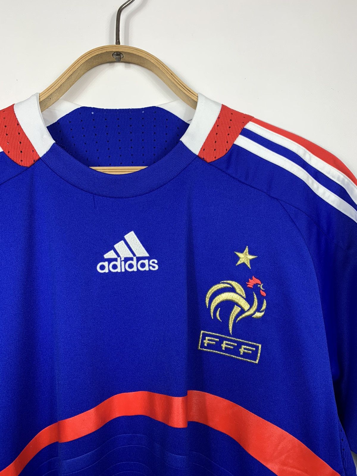 Adidas ADIDAS FRANCE 2008 HOME SOOCER JERSEY T-SHIRT VINTAGE Size US XL / EU 56 / 4 - 10 Thumbnail