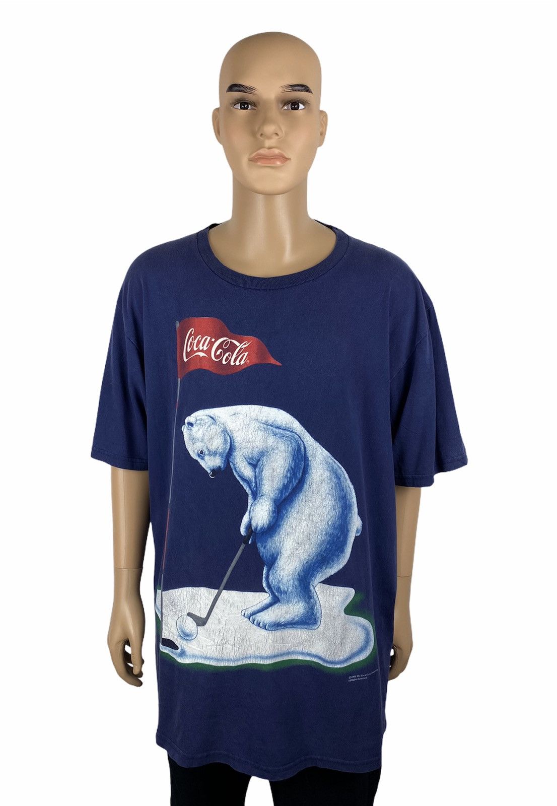 🔥1995 VINTAGE COCA-COLA BEAR PLAYING GOLF T-SHIRT GKD