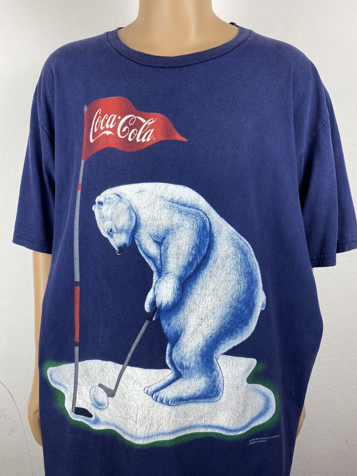 Coca Cola × Vintage 🔥1995 VINTAGE COCA-COLA - BEAR PLAYING GOLF T-SHIRT GKD Size US XL / EU 56 / 4 - 3 Thumbnail