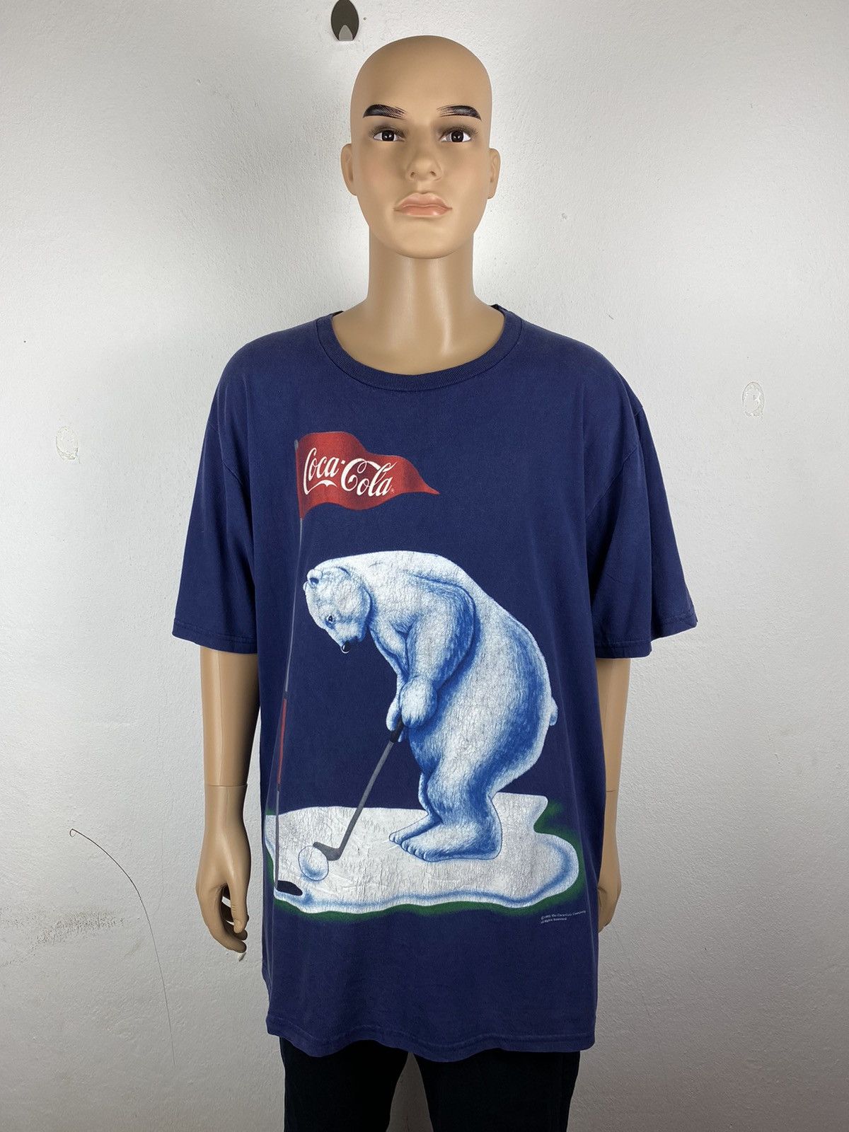 Coca Cola × Vintage 🔥1995 VINTAGE COCA-COLA - BEAR PLAYING GOLF T-SHIRT GKD Size US XL / EU 56 / 4 - 2 Thumbnail