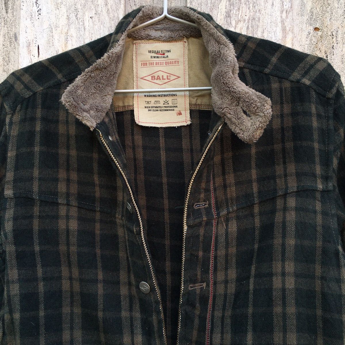 Vintage Vintage Ball Zip Up Button Flannel Jacket Size US M / EU 48-50 / 2 - 4 Thumbnail