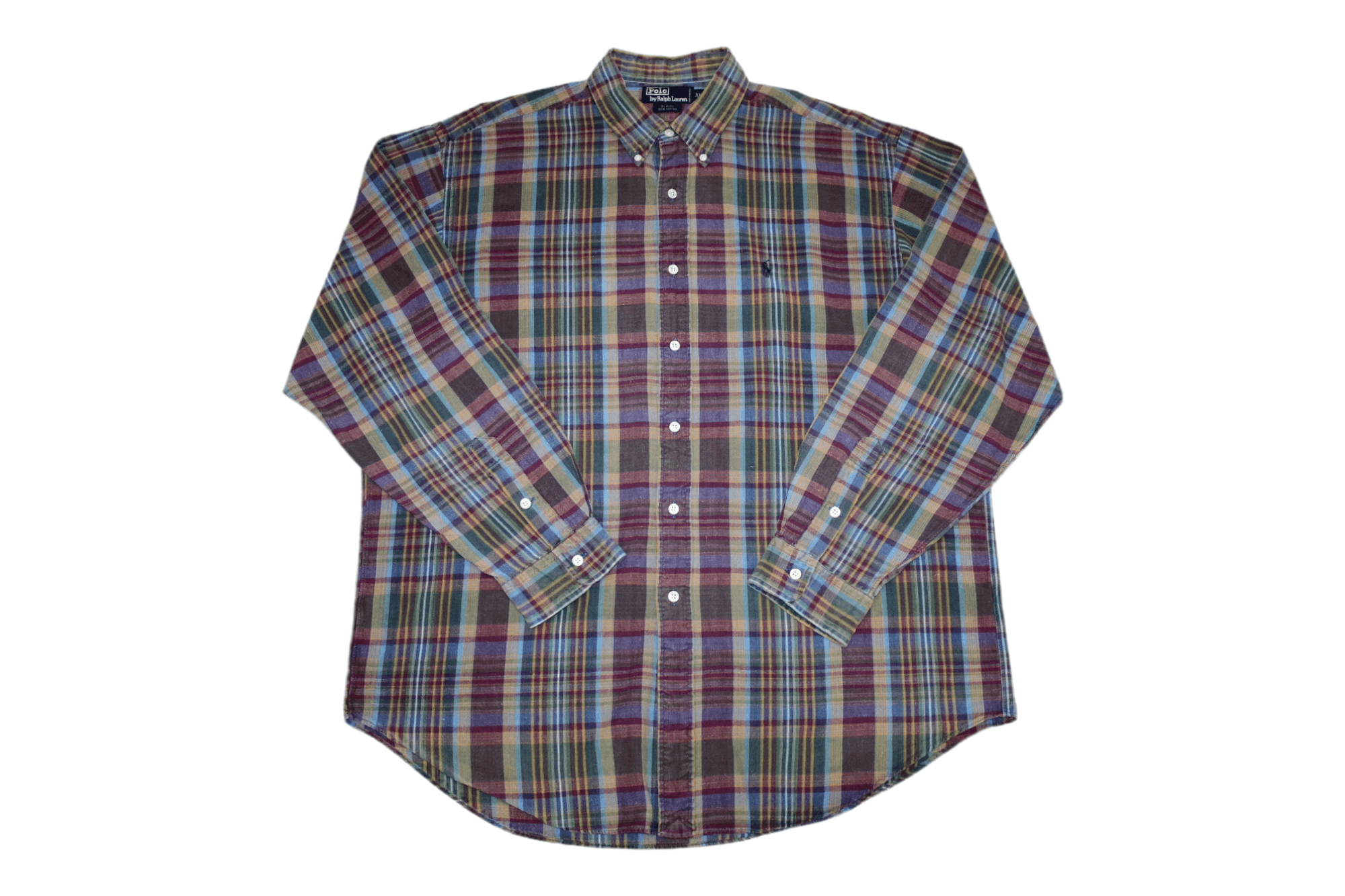 Polo Ralph Lauren 🔥 VTG 🔥 Polo Ralph Lauren Stonewash Madras Baggy Shirt Size US XXL / EU 58 / 5 - 1 Thumbnail