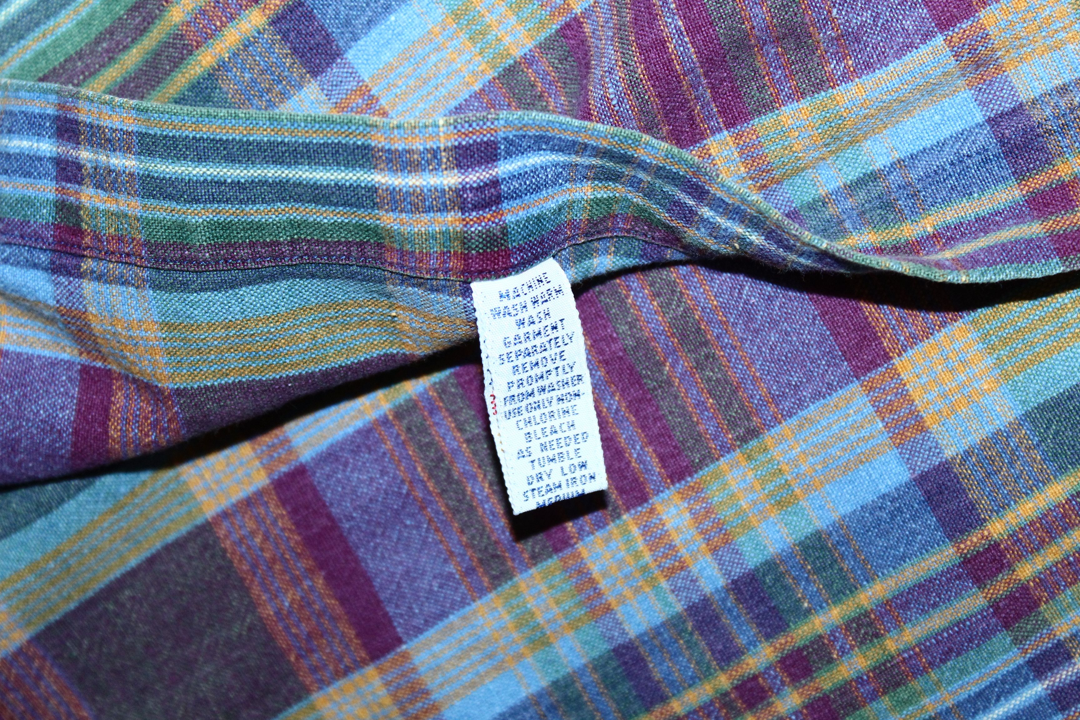 Polo Ralph Lauren 🔥 VTG 🔥 Polo Ralph Lauren Stonewash Madras Baggy Shirt Size US XXL / EU 58 / 5 - 8 Thumbnail