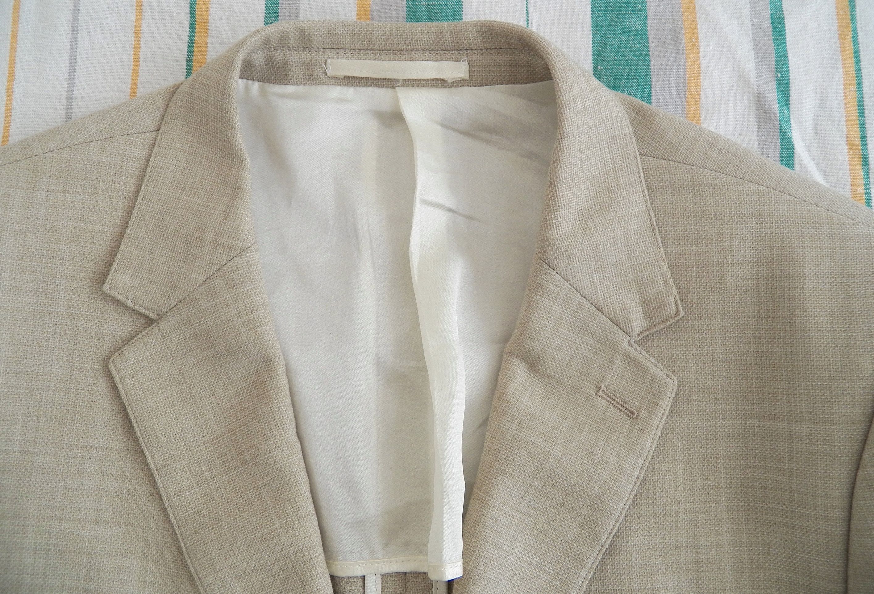 These Glory Days MENS JACKET US/UK 42 EU 52 light beige wool blazer slim fit Size 42R - 9 Thumbnail