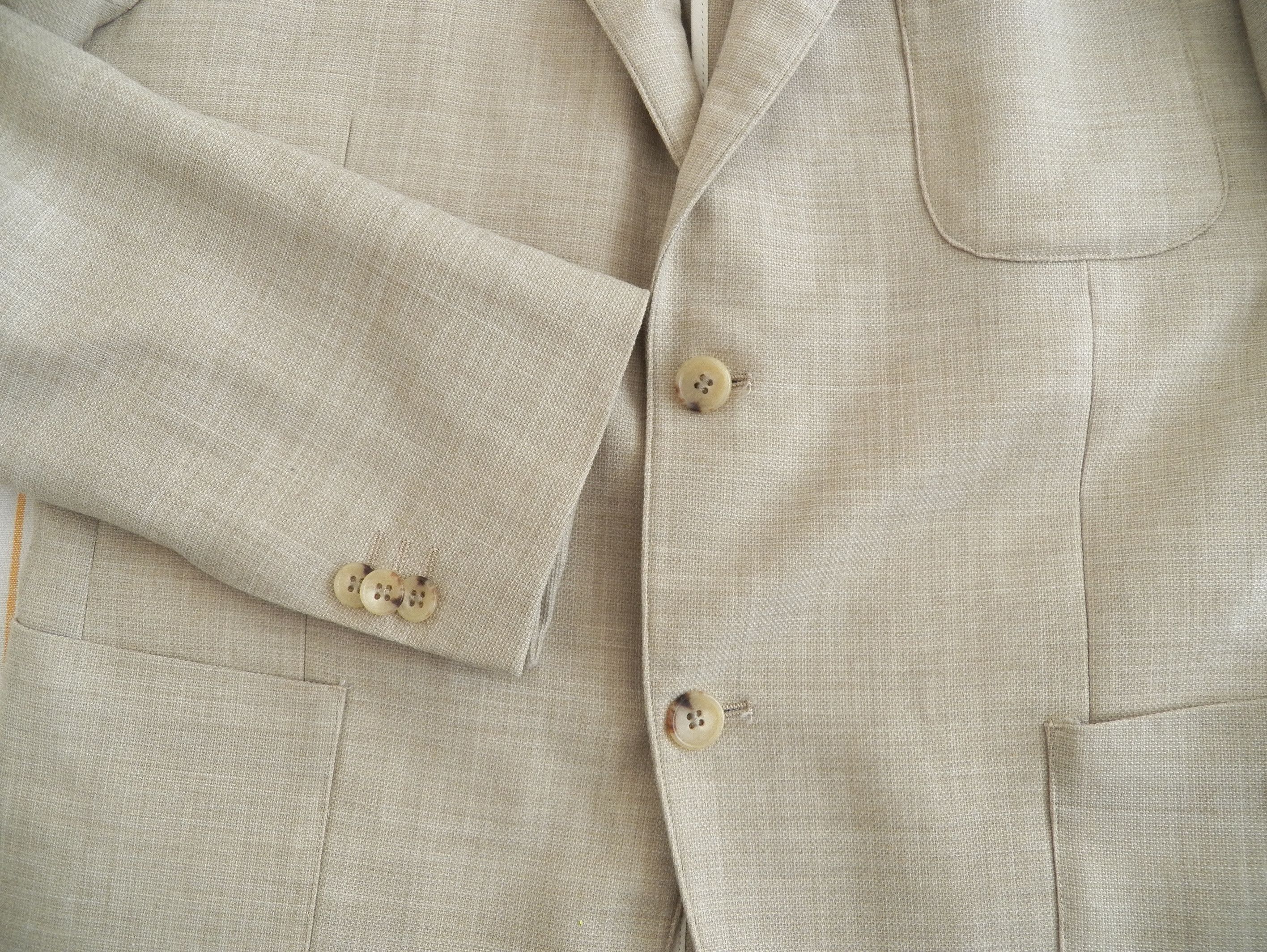 These Glory Days MENS JACKET US/UK 42 EU 52 light beige wool blazer slim fit Size 42R - 8 Thumbnail