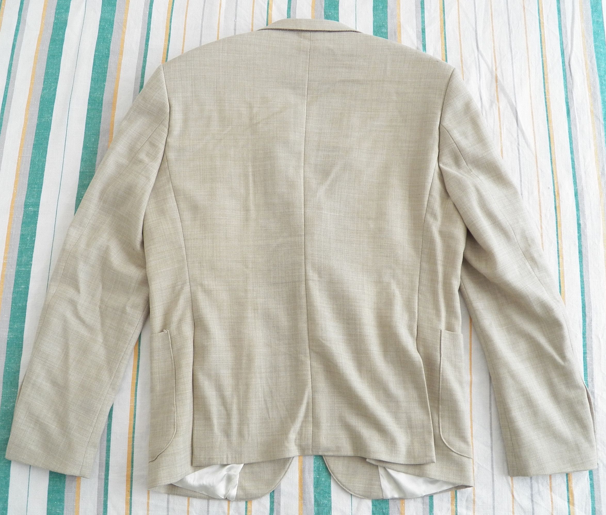 These Glory Days MENS JACKET US/UK 42 EU 52 light beige wool blazer slim fit Size 42R - 7 Thumbnail