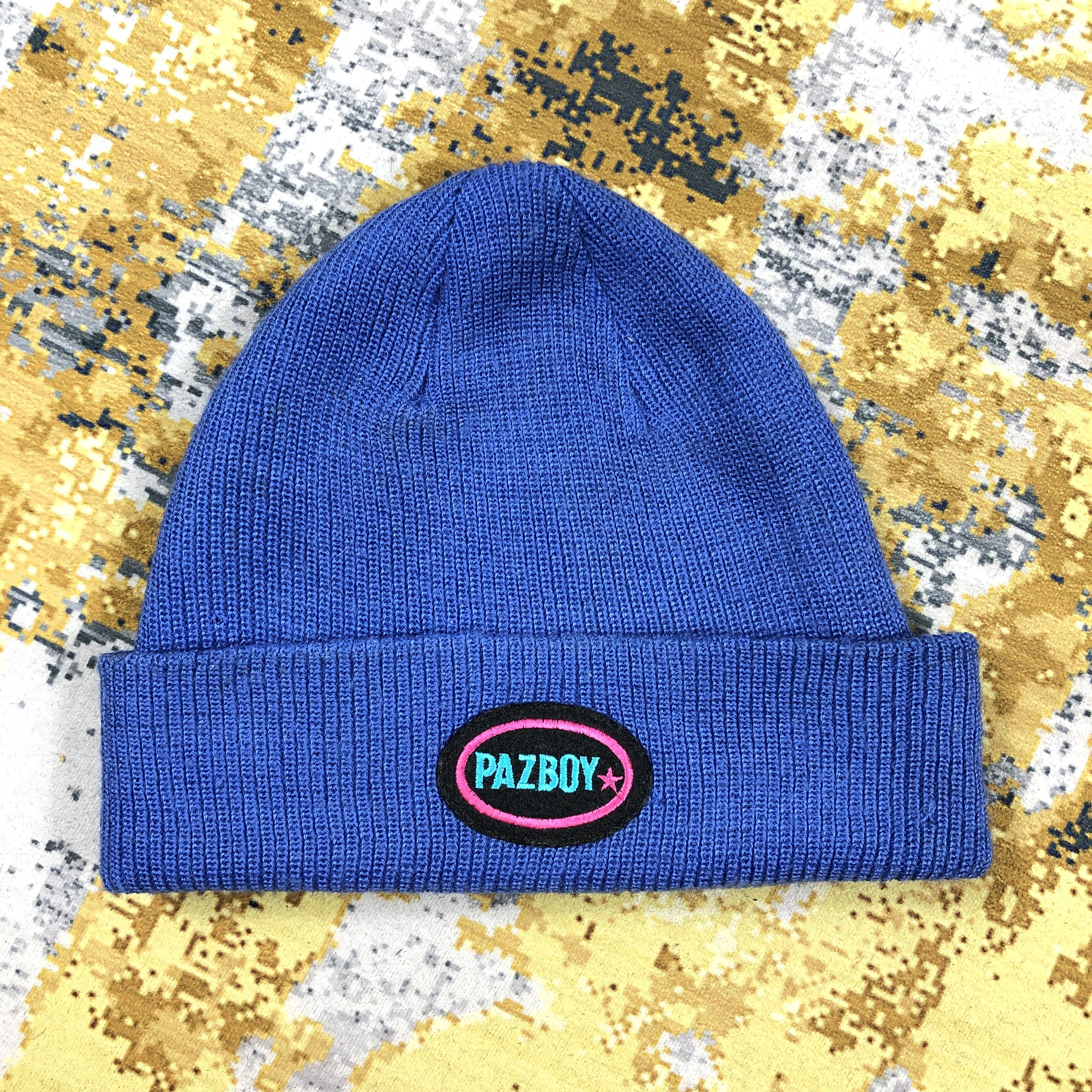 Japanese Brand × Vintage Vintage Pazboy Blue Beanie Hat B2042 Size ONE SIZE - 4 Thumbnail