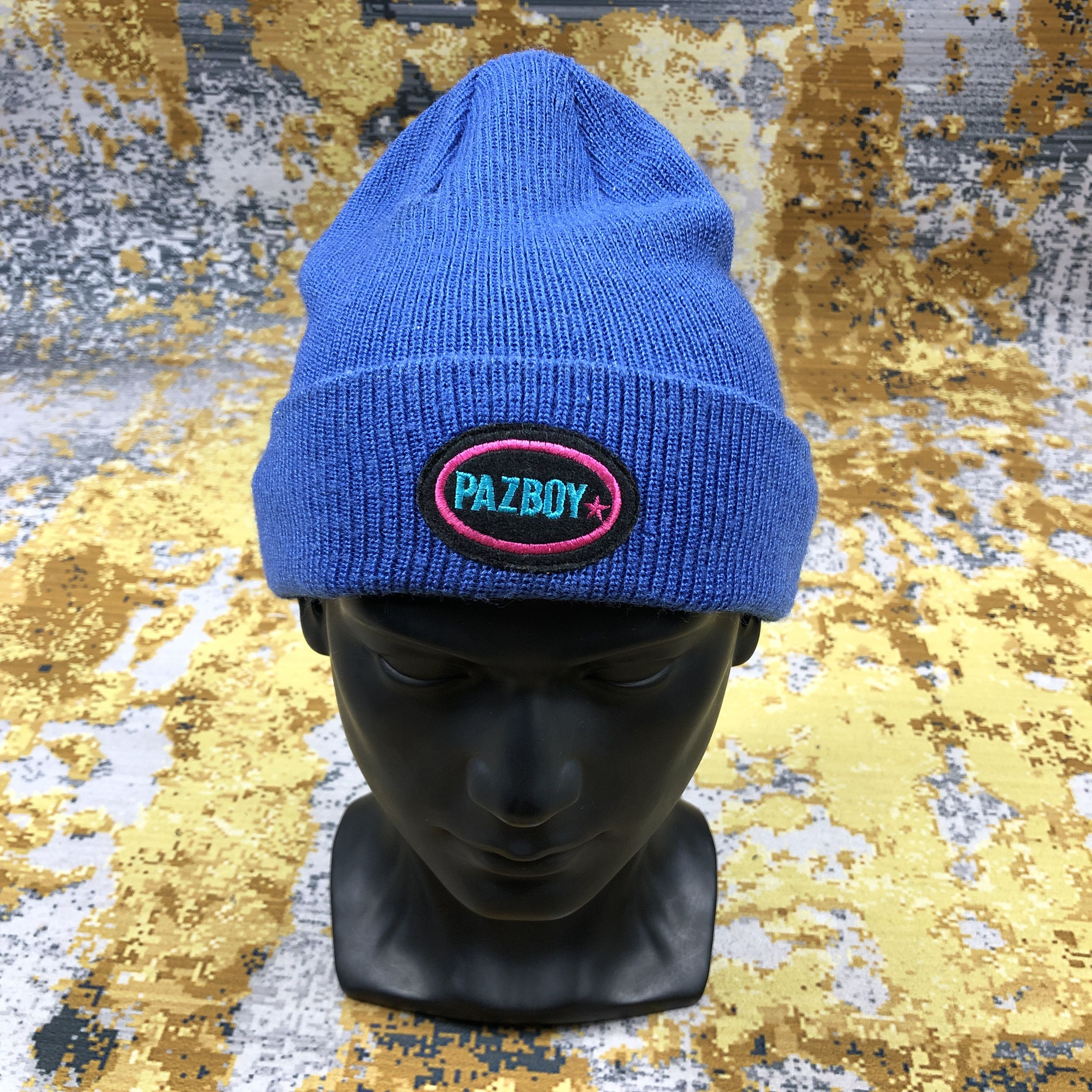 Japanese Brand × Vintage Vintage Pazboy Blue Beanie Hat B2042 Size ONE SIZE - 2 Thumbnail