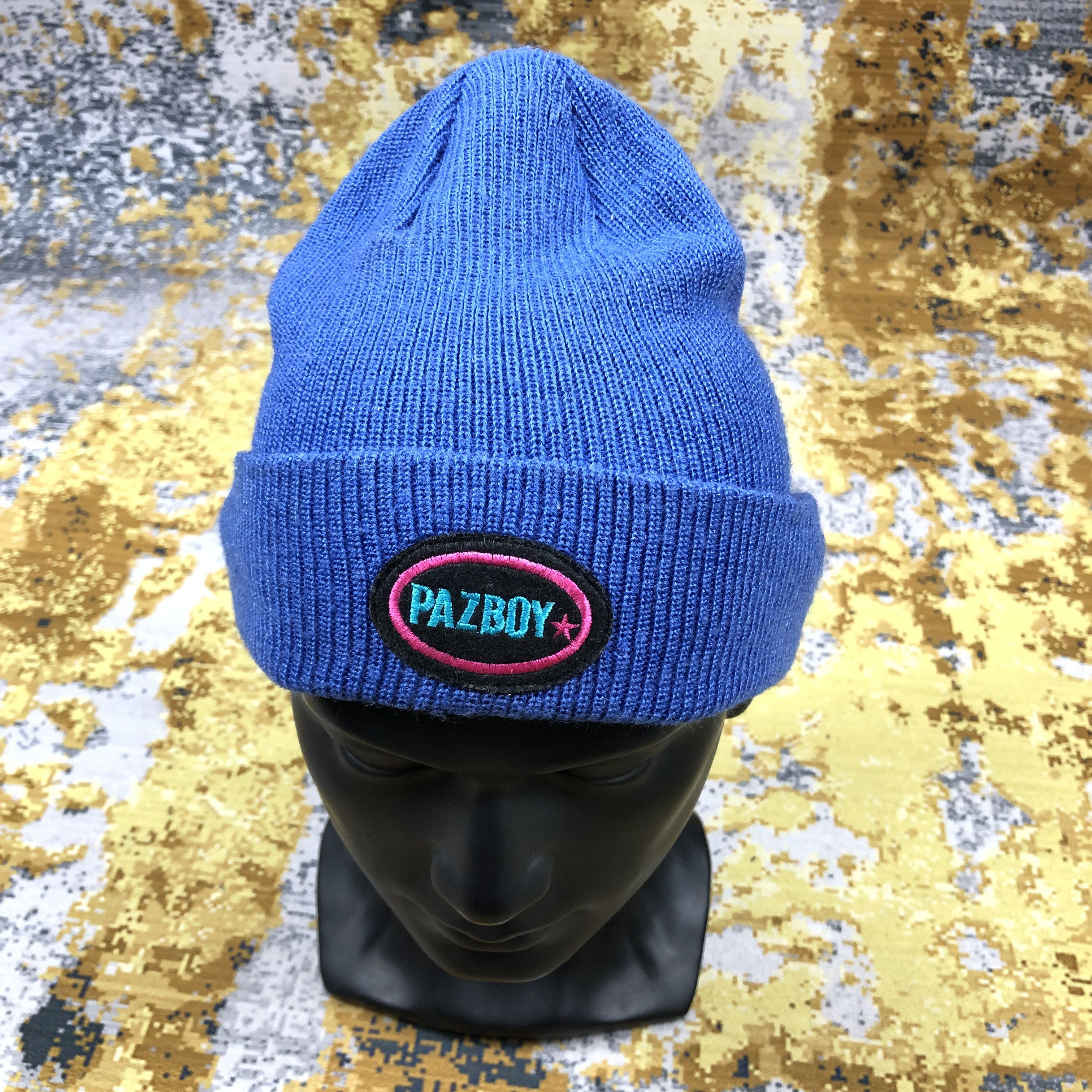 Japanese Brand × Vintage Vintage Pazboy Blue Beanie Hat B2042 Size ONE SIZE - 1 Thumbnail