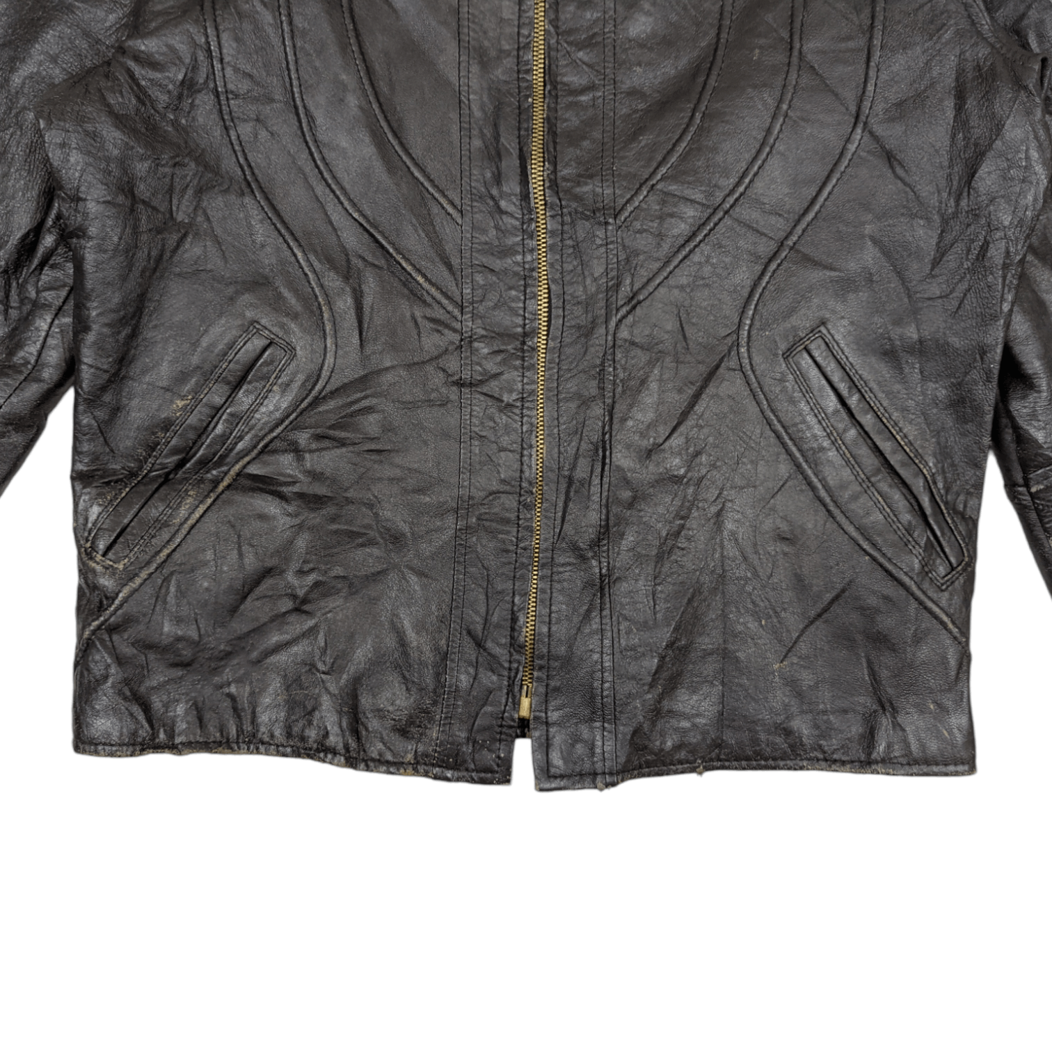 Japanese Brand Vintage H & H LEATHER Sportswear Leather Jacket Size M / US 6-8 / IT 42-44 - 4 Thumbnail