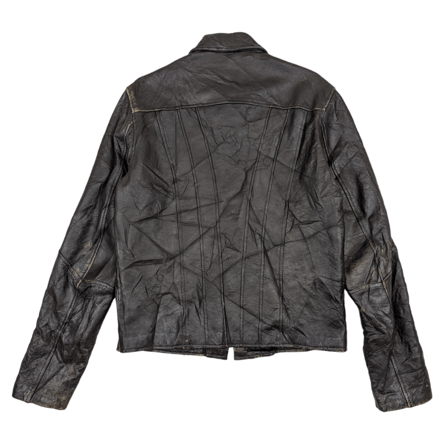 Japanese Brand Vintage H & H LEATHER Sportswear Leather Jacket Size M / US 6-8 / IT 42-44 - 6 Thumbnail