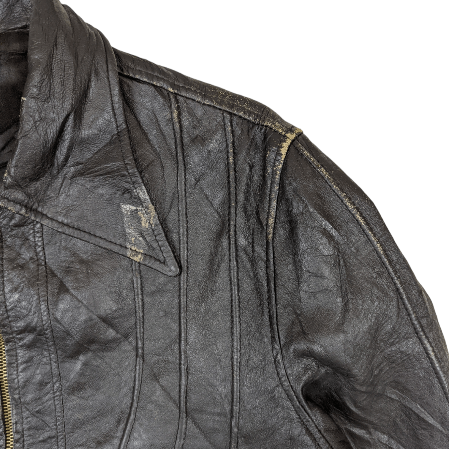 Japanese Brand Vintage H & H LEATHER Sportswear Leather Jacket Size M / US 6-8 / IT 42-44 - 8 Thumbnail