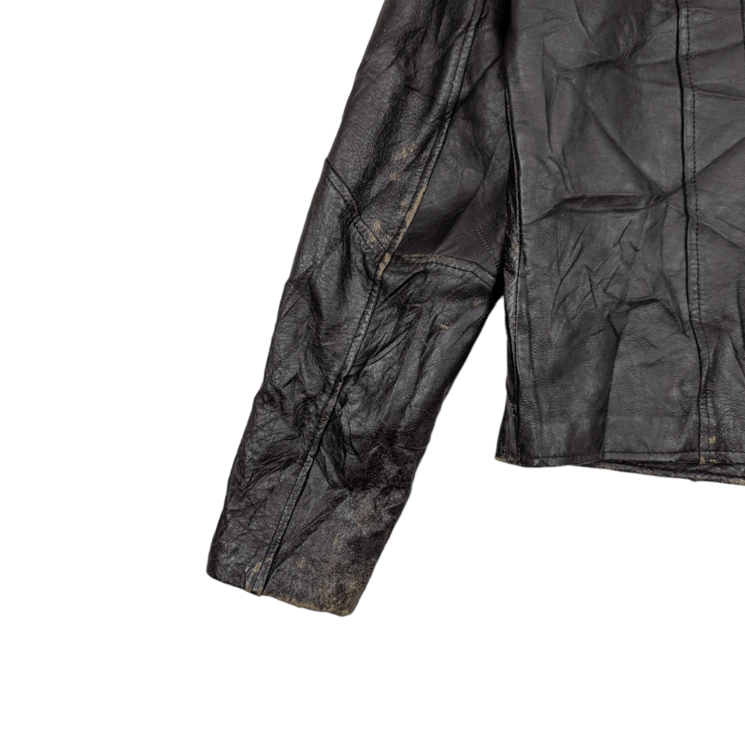 Japanese Brand Vintage H & H LEATHER Sportswear Leather Jacket Size M / US 6-8 / IT 42-44 - 12 Thumbnail