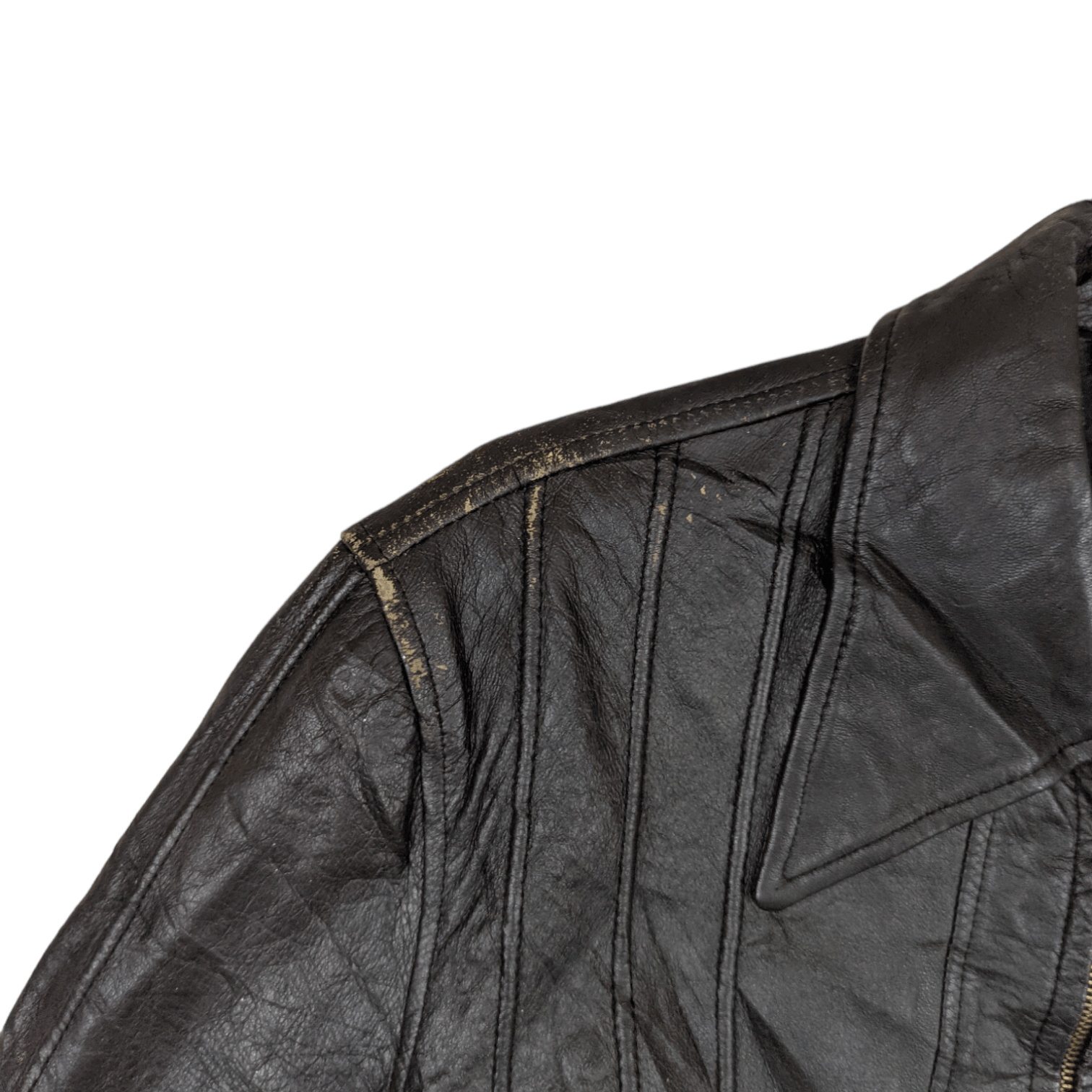 Japanese Brand Vintage H & H LEATHER Sportswear Leather Jacket Size M / US 6-8 / IT 42-44 - 9 Thumbnail