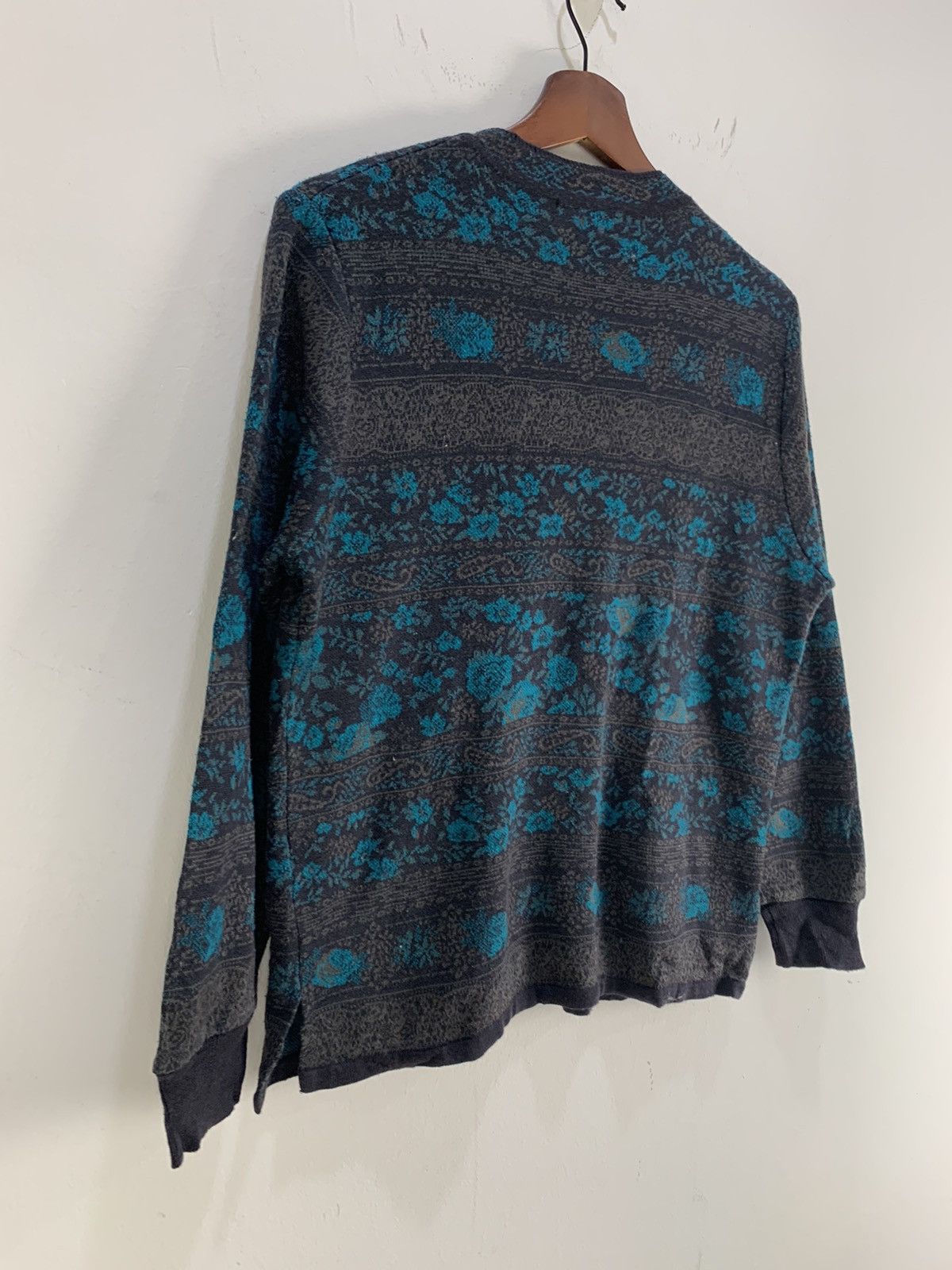 Japanese Brand PURSUIT DE IDEAL Fullprint Floral Art Knit Cardigan Sweater Size S / US 4 / IT 40 - 15 Thumbnail