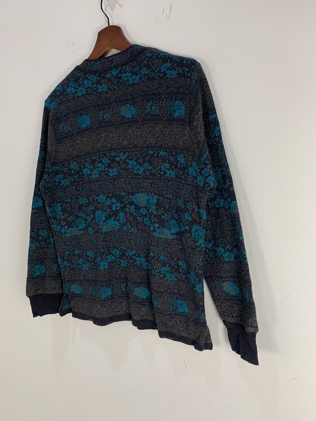 Japanese Brand PURSUIT DE IDEAL Fullprint Floral Art Knit Cardigan Sweater Size S / US 4 / IT 40 - 16 Thumbnail