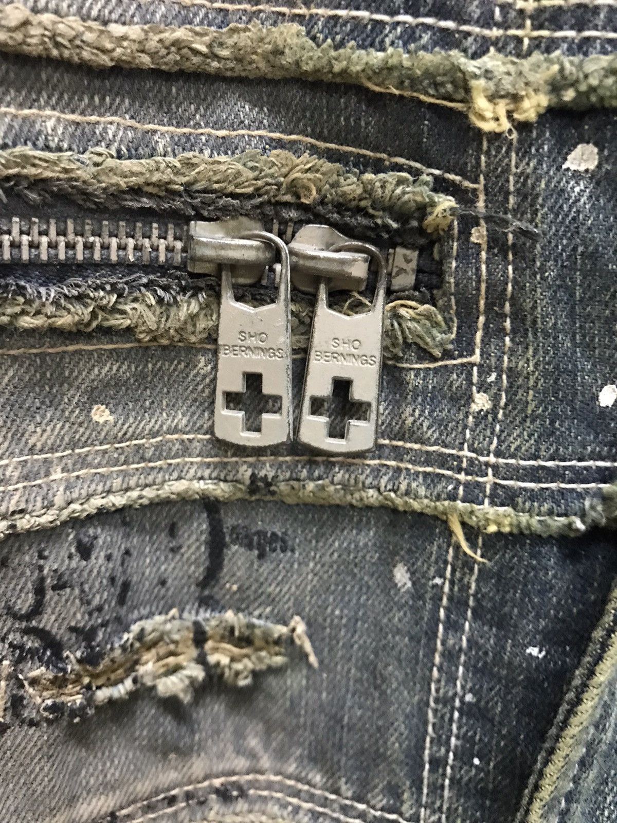 Japanese Brand Berning Sho distressed painting denim jacket inspire JPG Size US L / EU 52-54 / 3 - 7 Thumbnail