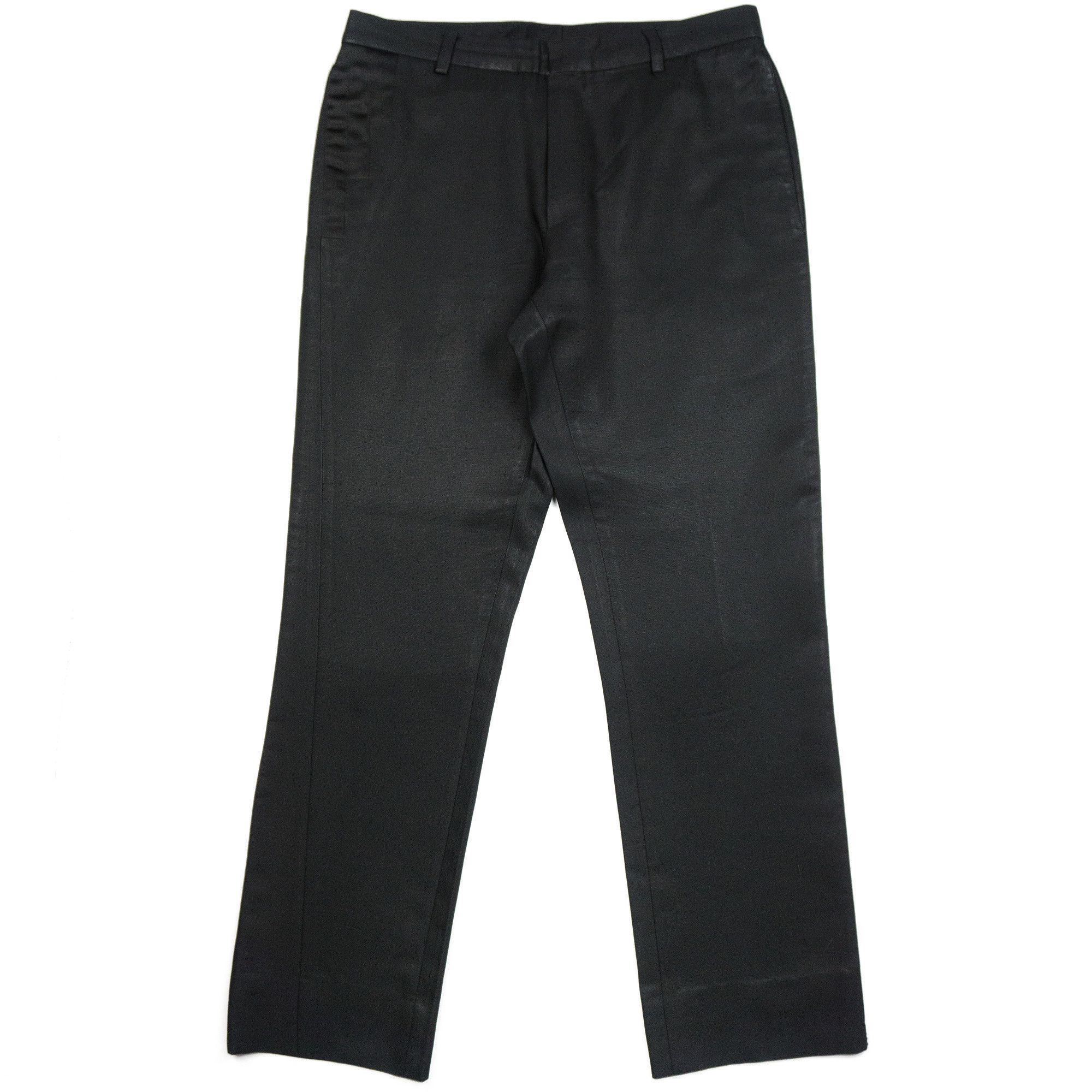 image of Dior Homme Ss04 "strip" Shiny Trousers in Black, Men's (Size 30)