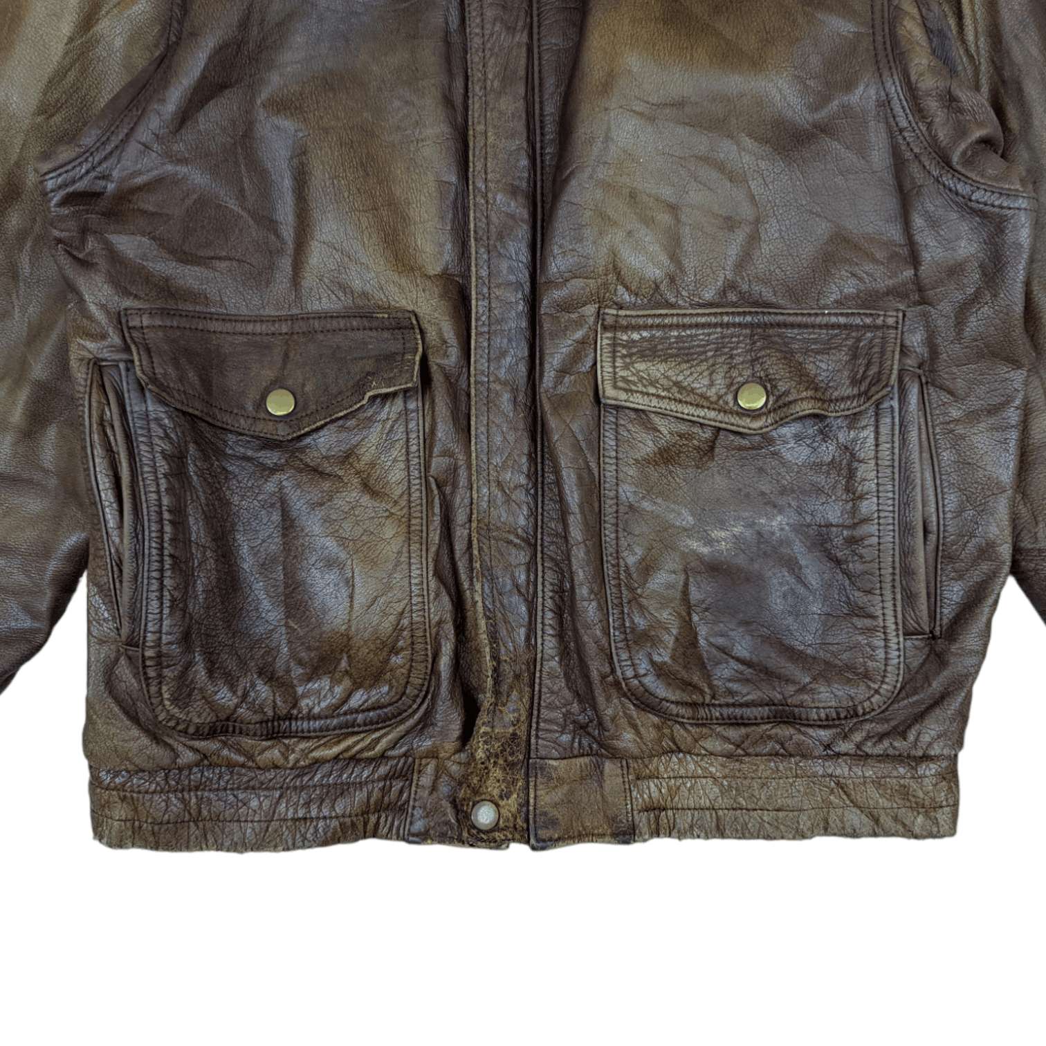 Japanese Brand Vintage Japan LUAU Atsukawa Shioji Winter Leather Jacket Size US M / EU 48-50 / 2 - 5 Thumbnail