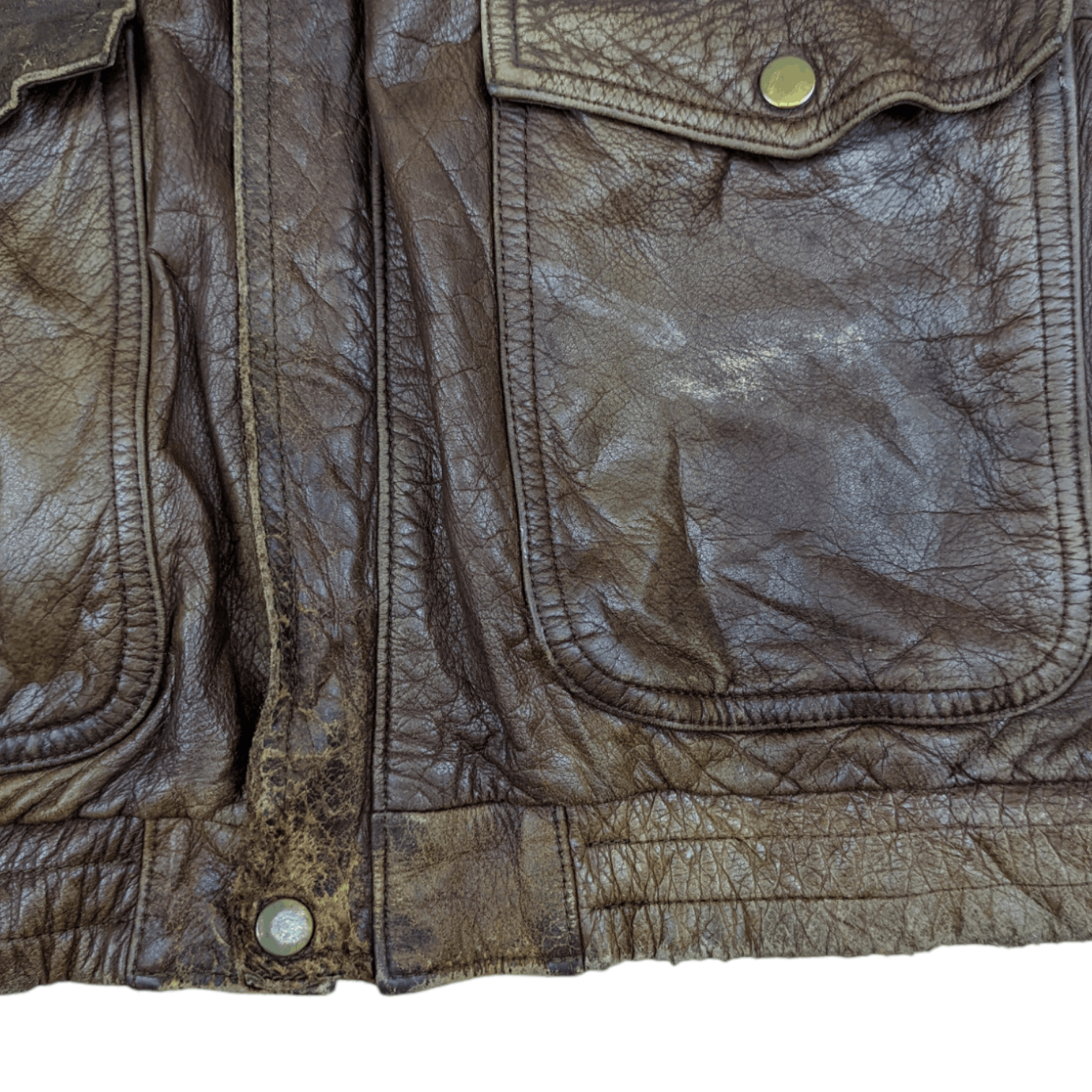 Japanese Brand Vintage Japan LUAU Atsukawa Shioji Winter Leather Jacket Size US M / EU 48-50 / 2 - 9 Thumbnail