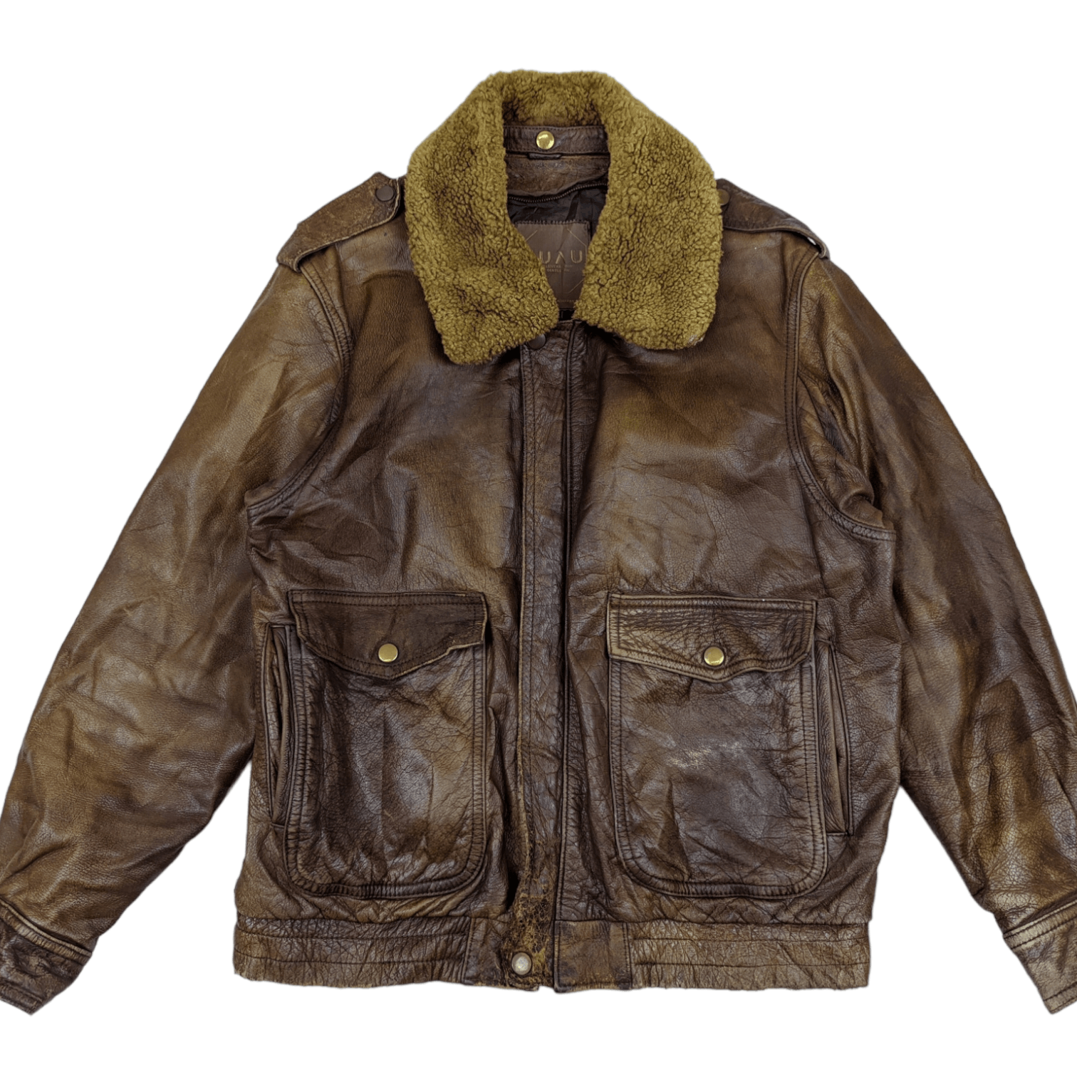 Japanese Brand Vintage Japan LUAU Atsukawa Shioji Winter Leather Jacket Size US M / EU 48-50 / 2 - 3 Thumbnail