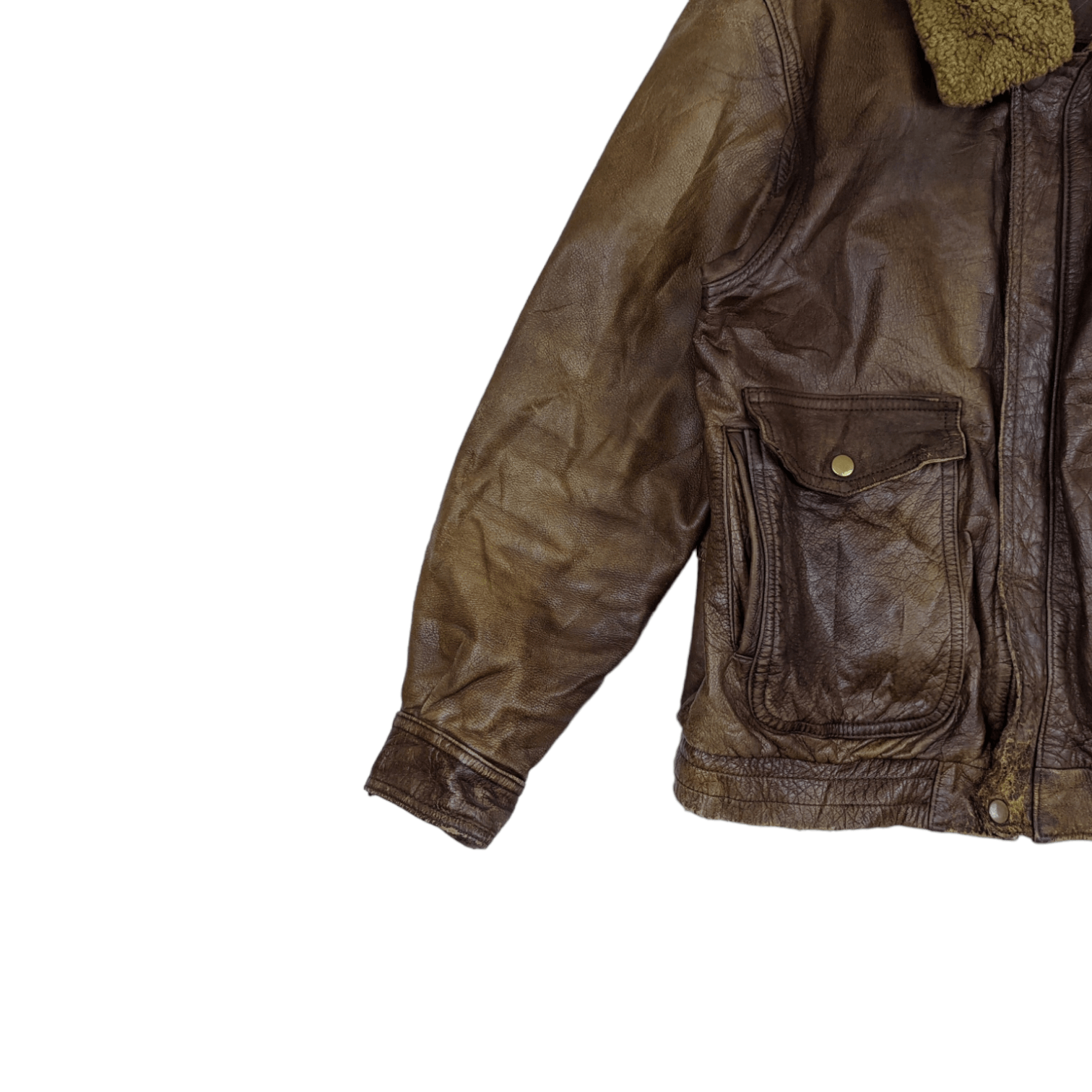 Japanese Brand Vintage Japan LUAU Atsukawa Shioji Winter Leather Jacket Size US M / EU 48-50 / 2 - 6 Thumbnail