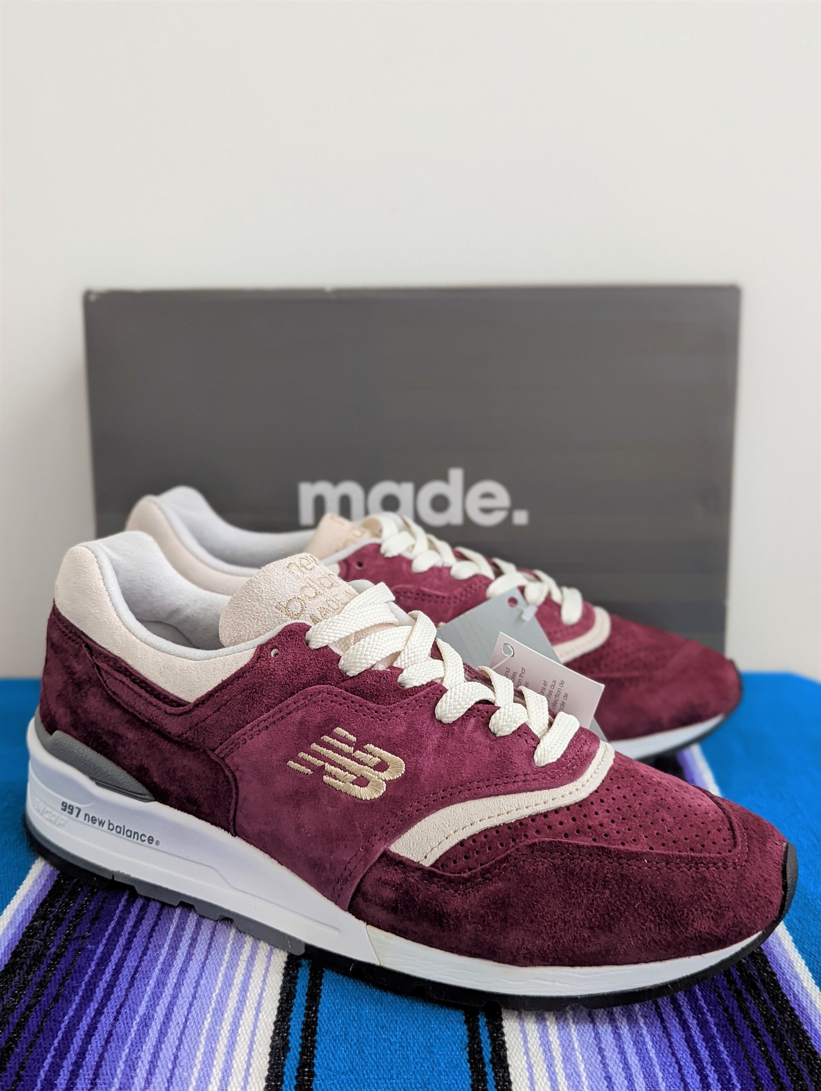 New Balance Todd Snyder 997 Todd Snyder Triborough Burgundy Grailed